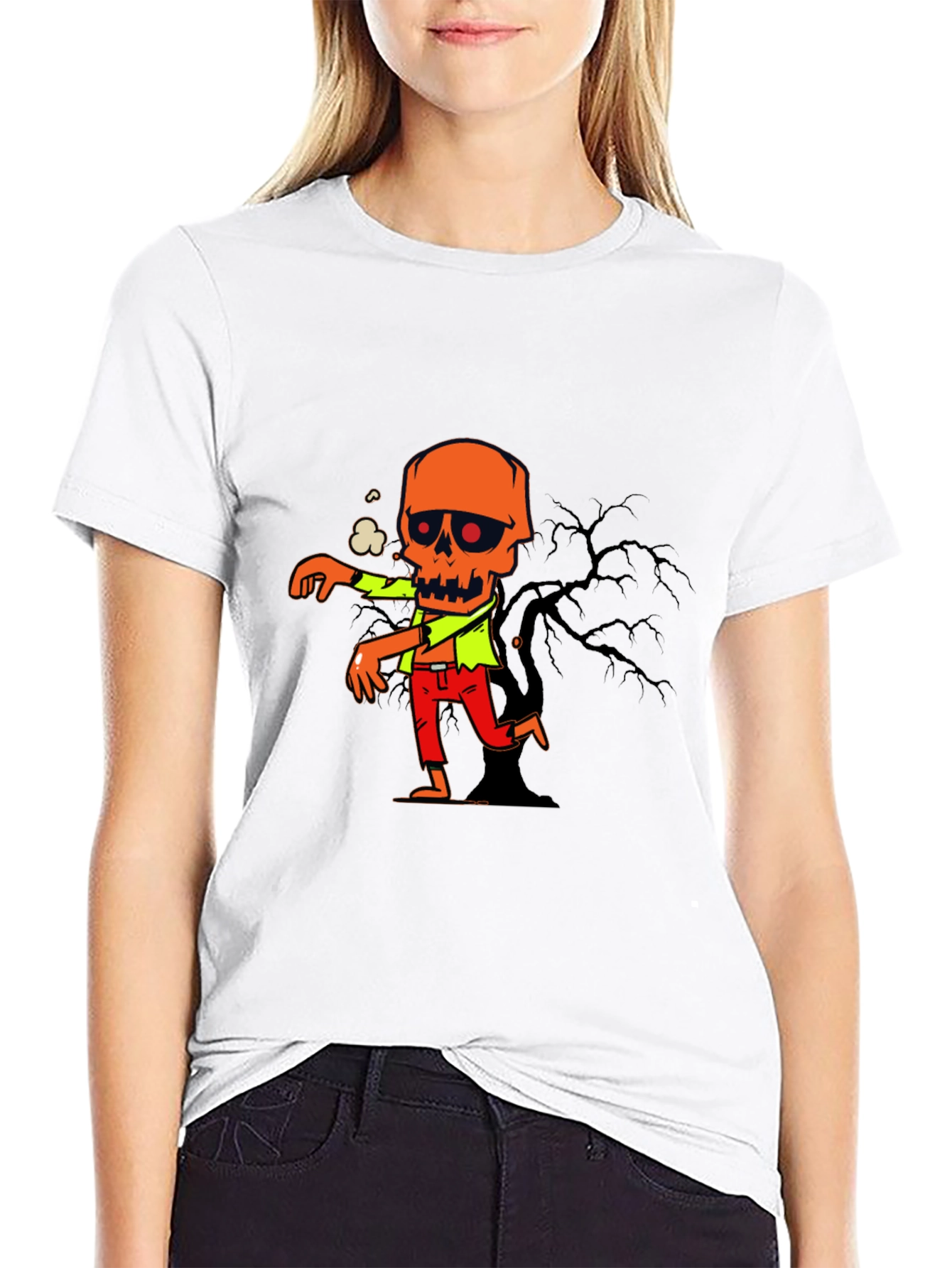 Zombie Graphic Print T-Shirt - Halloween