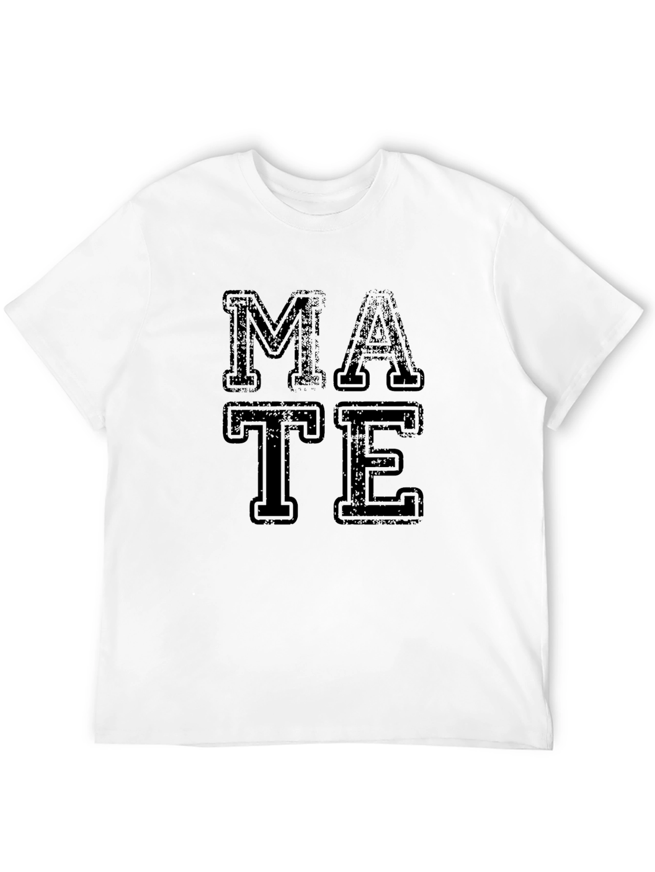 MATE Graphic Tee - Black Cotton Casual T-Shirt