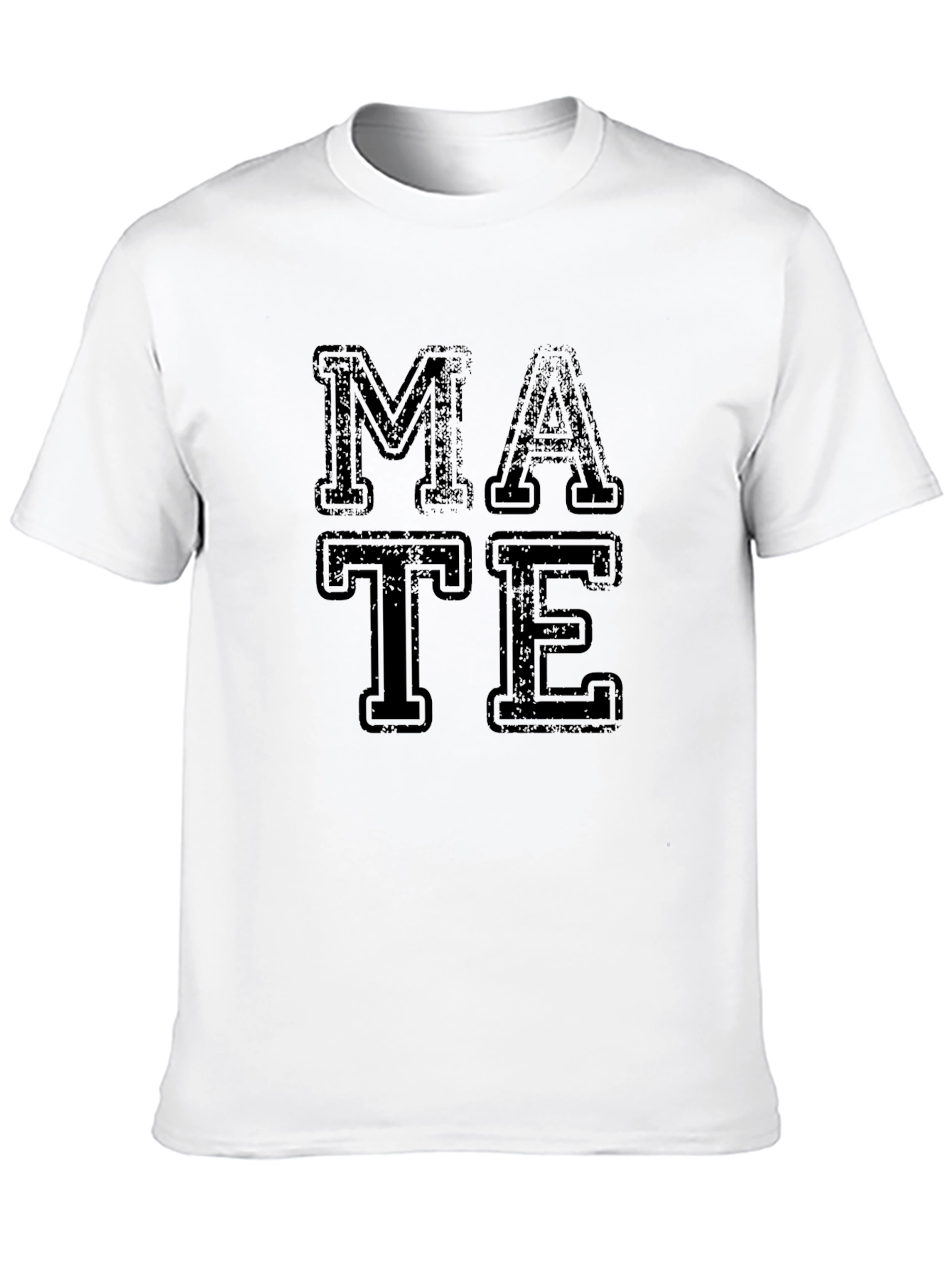 MATE Graphic Tee - Black Cotton Casual T-Shirt