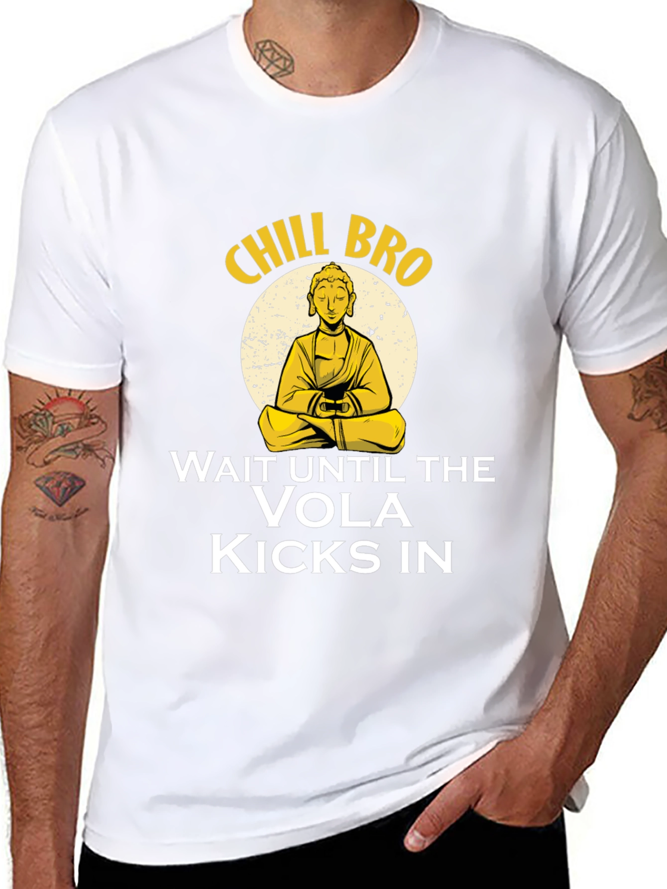 Chill Bro T-Shirt - Meditating Buddha Design