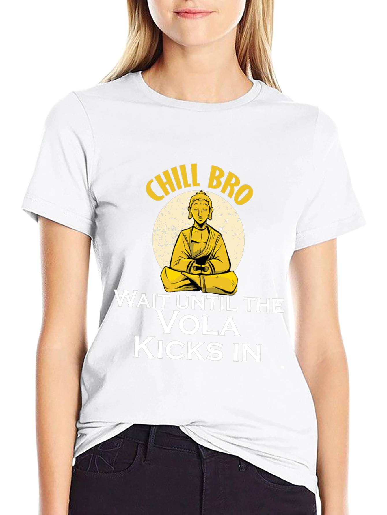 Chill Bro T-Shirt - Meditating Buddha Design