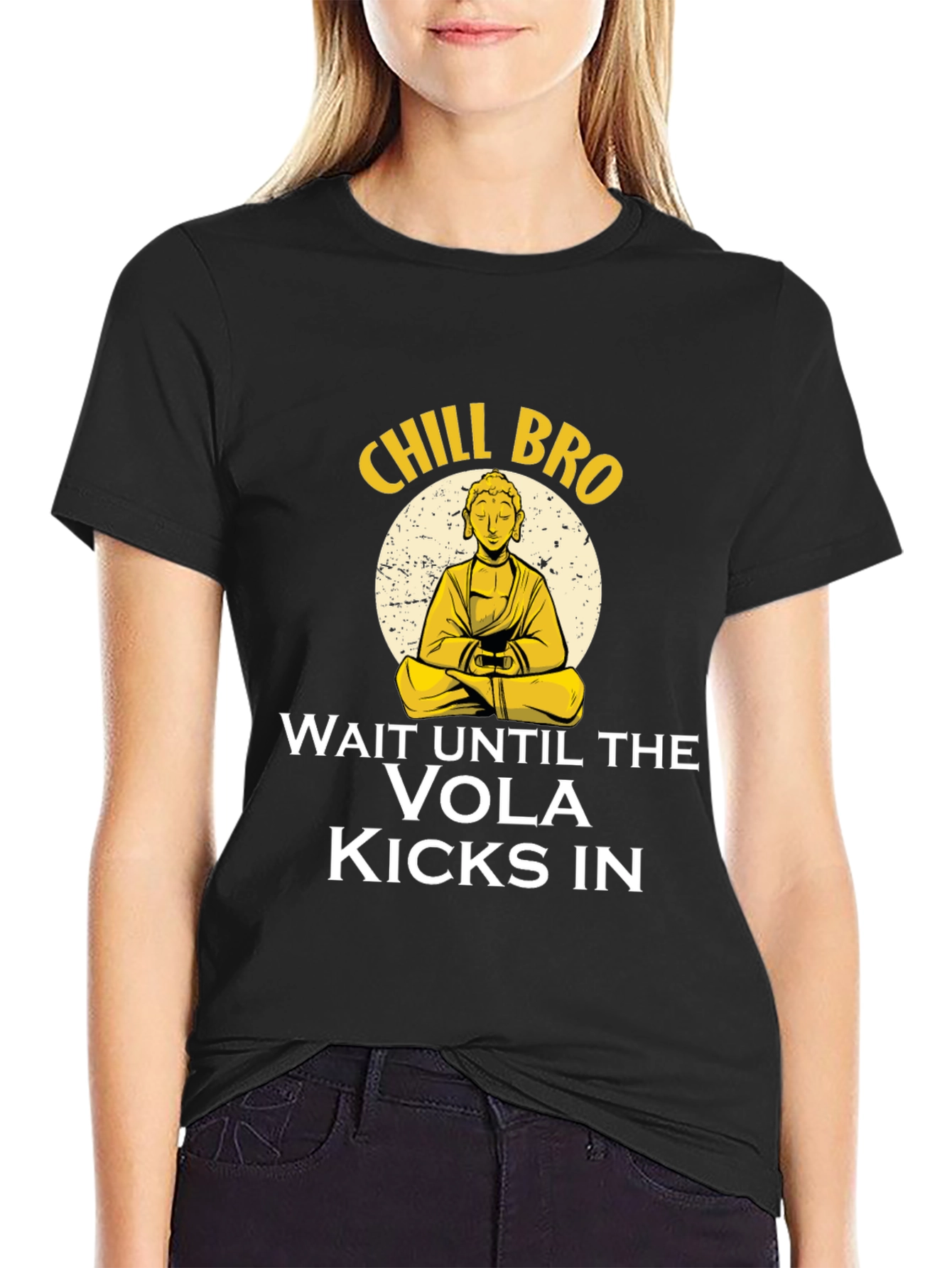 Chill Bro T-Shirt - Meditating Buddha Design