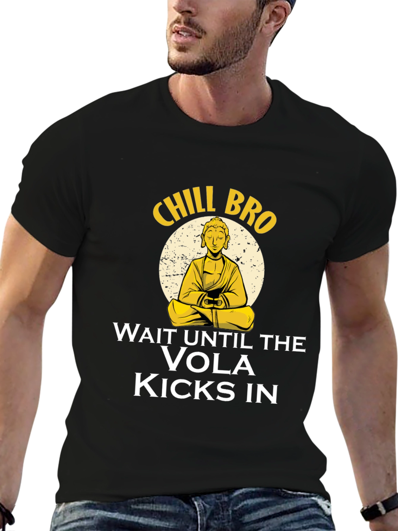 Chill Bro T-Shirt - Meditating Buddha Design