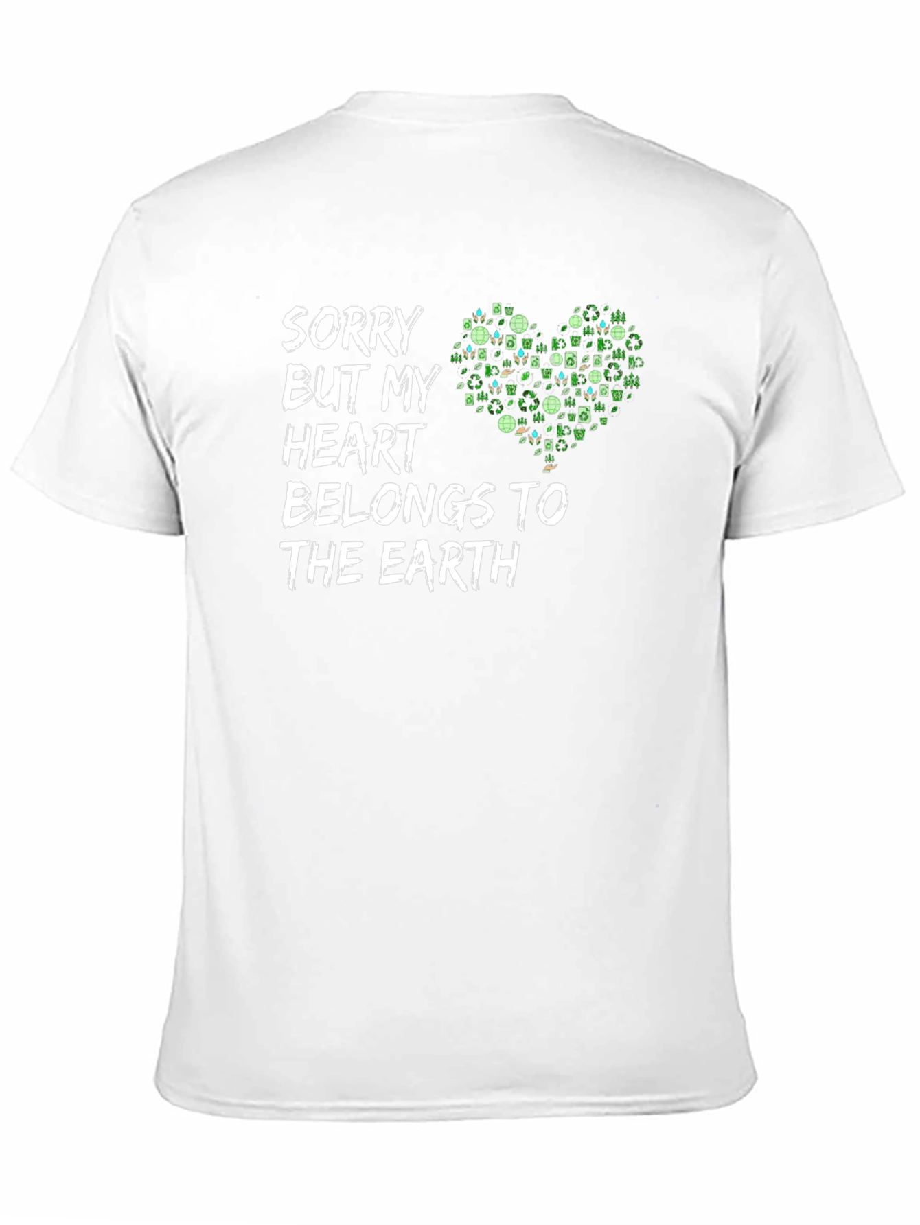 Earth Lover Graphic T-Shirt - Heart Belongs to Earth
