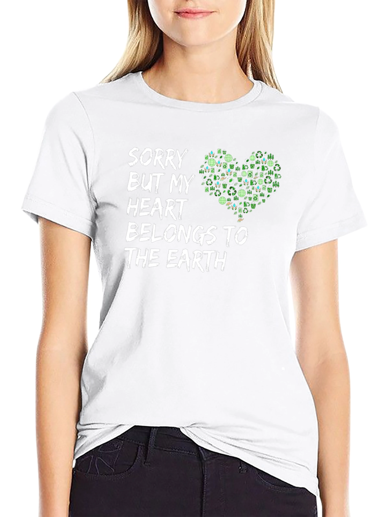 Earth Lover Graphic T-Shirt - Heart Belongs to Earth