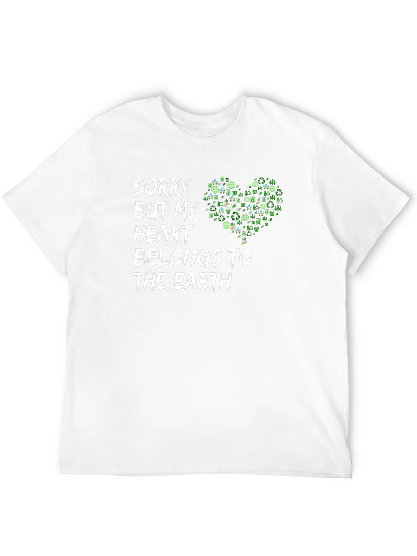 Earth Lover Graphic T-Shirt - Heart Belongs to Earth