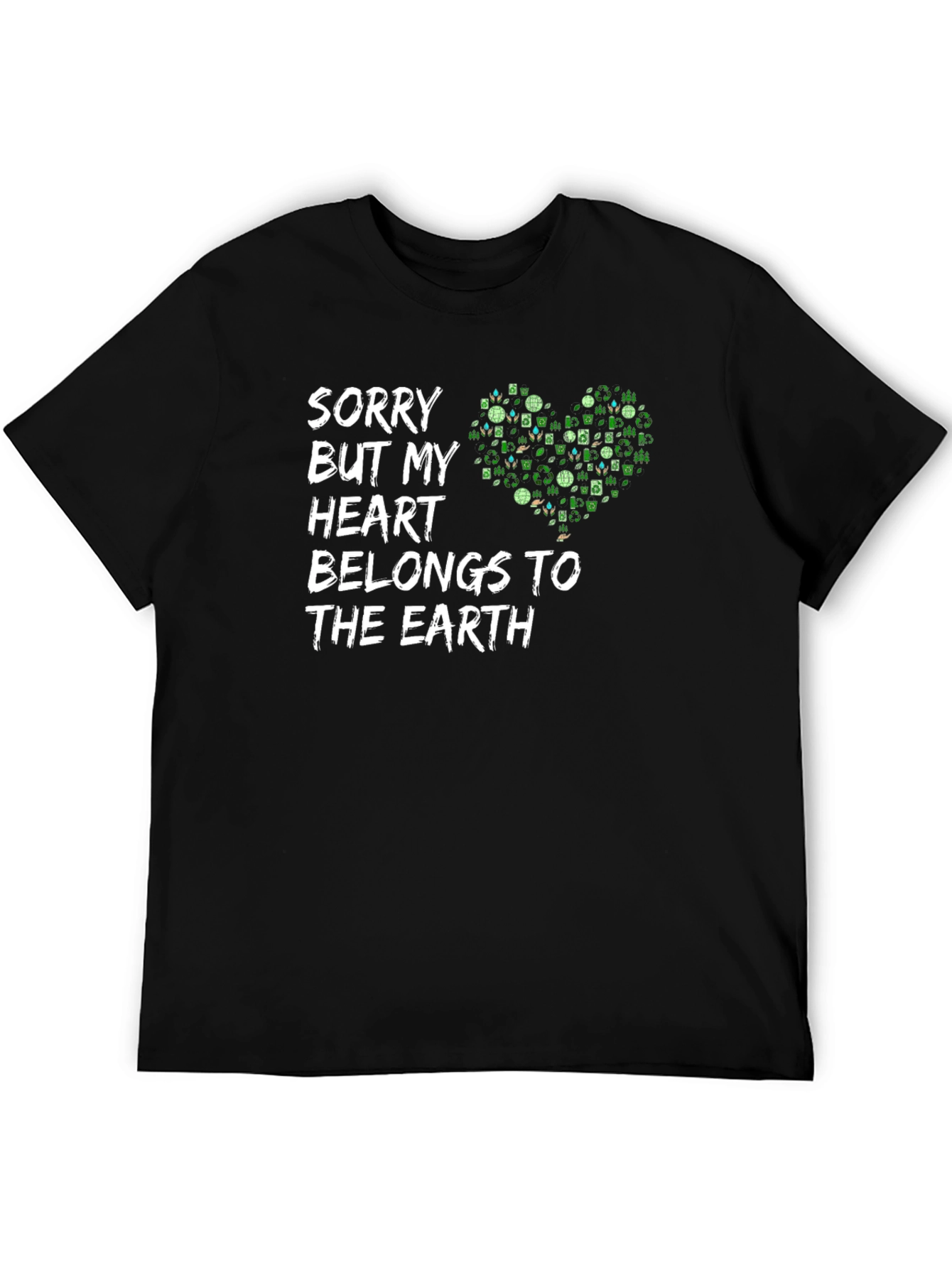 Earth Lover Graphic T-Shirt - Heart Belongs to Earth