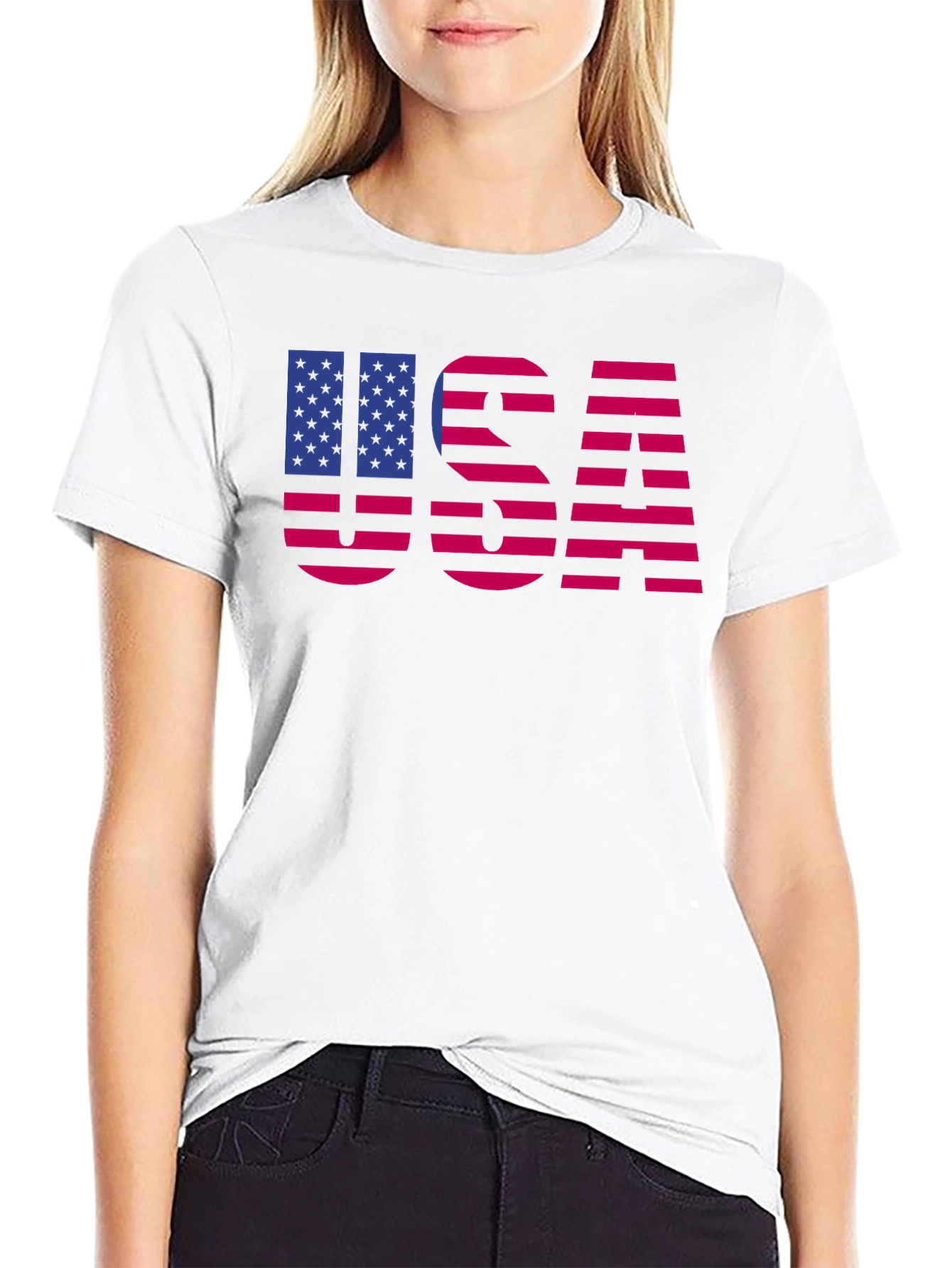 USA Flag Graphic Tee Patriotic Mens Shirt