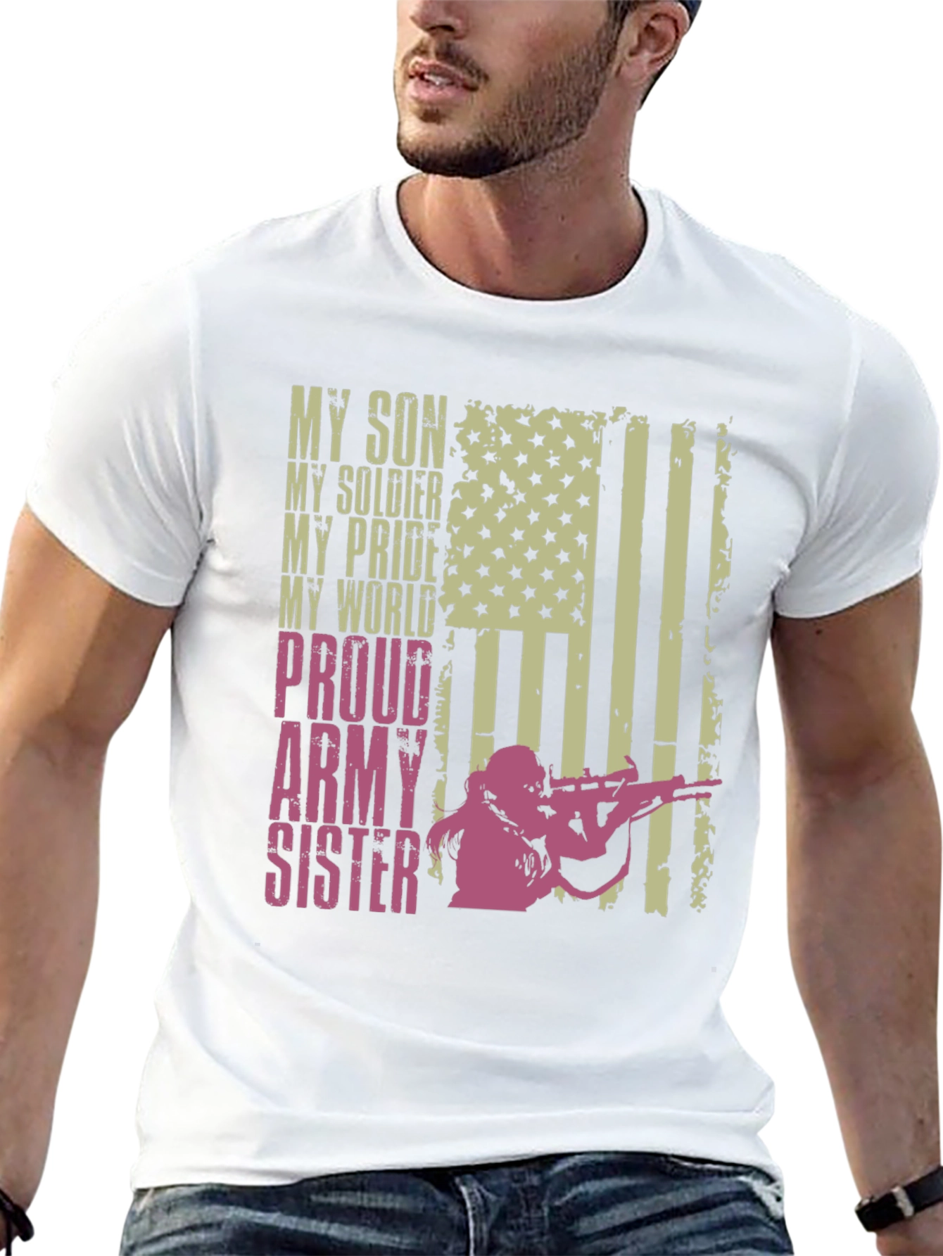 Proud Army Sister Graphic Tee