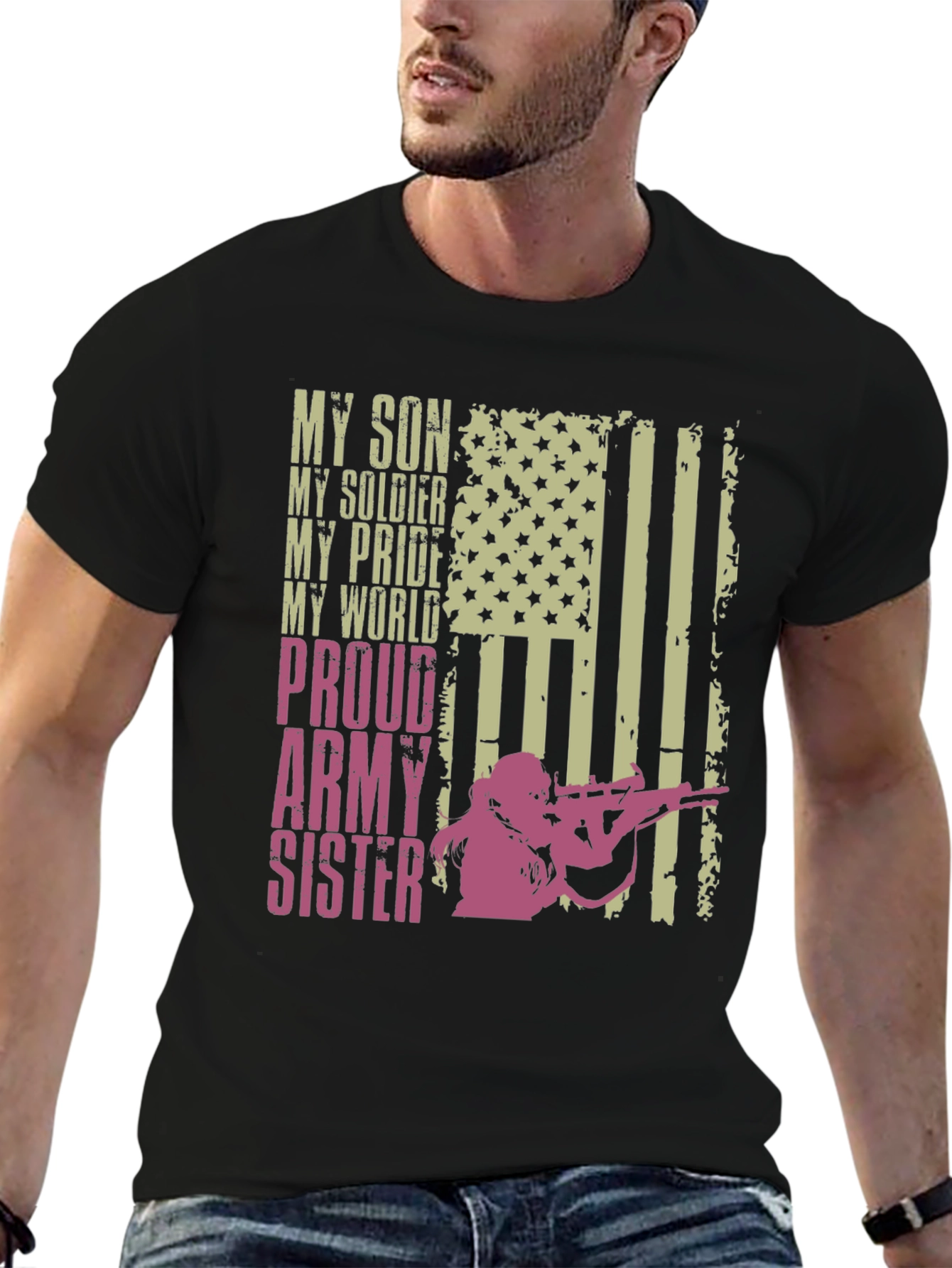 Proud Army Sister Graphic Tee