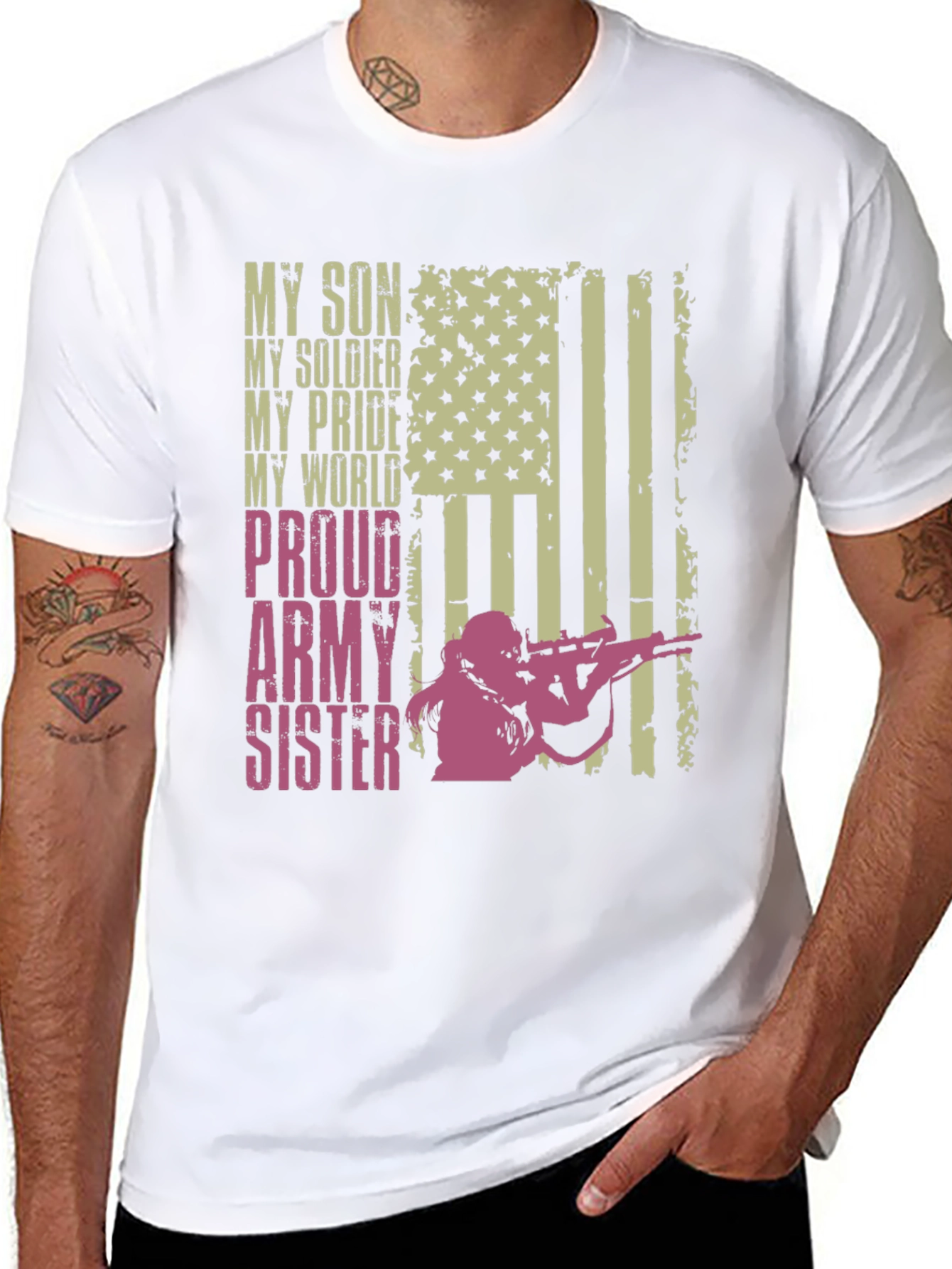 Proud Army Sister Graphic Tee