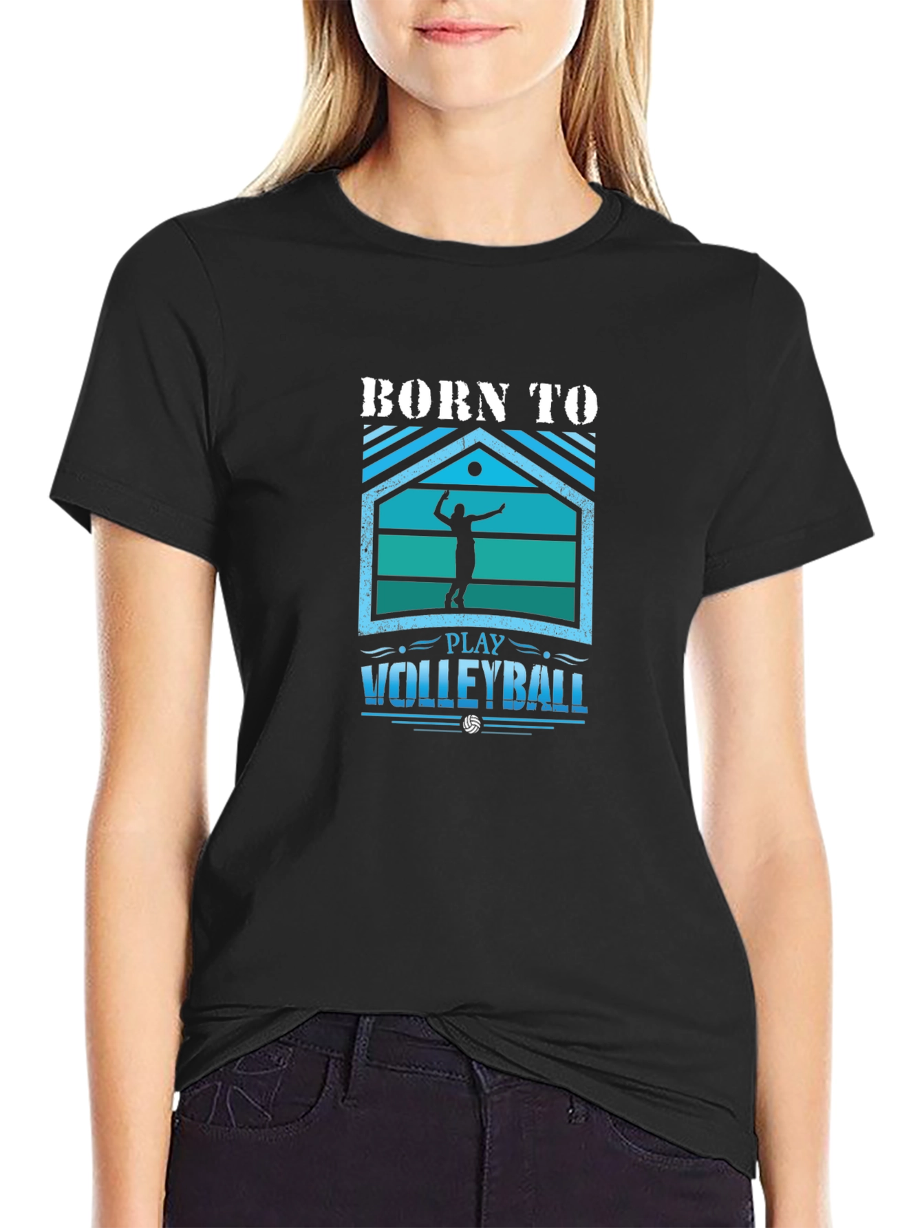 Born to Play Volleyball Graphic T-Shirt