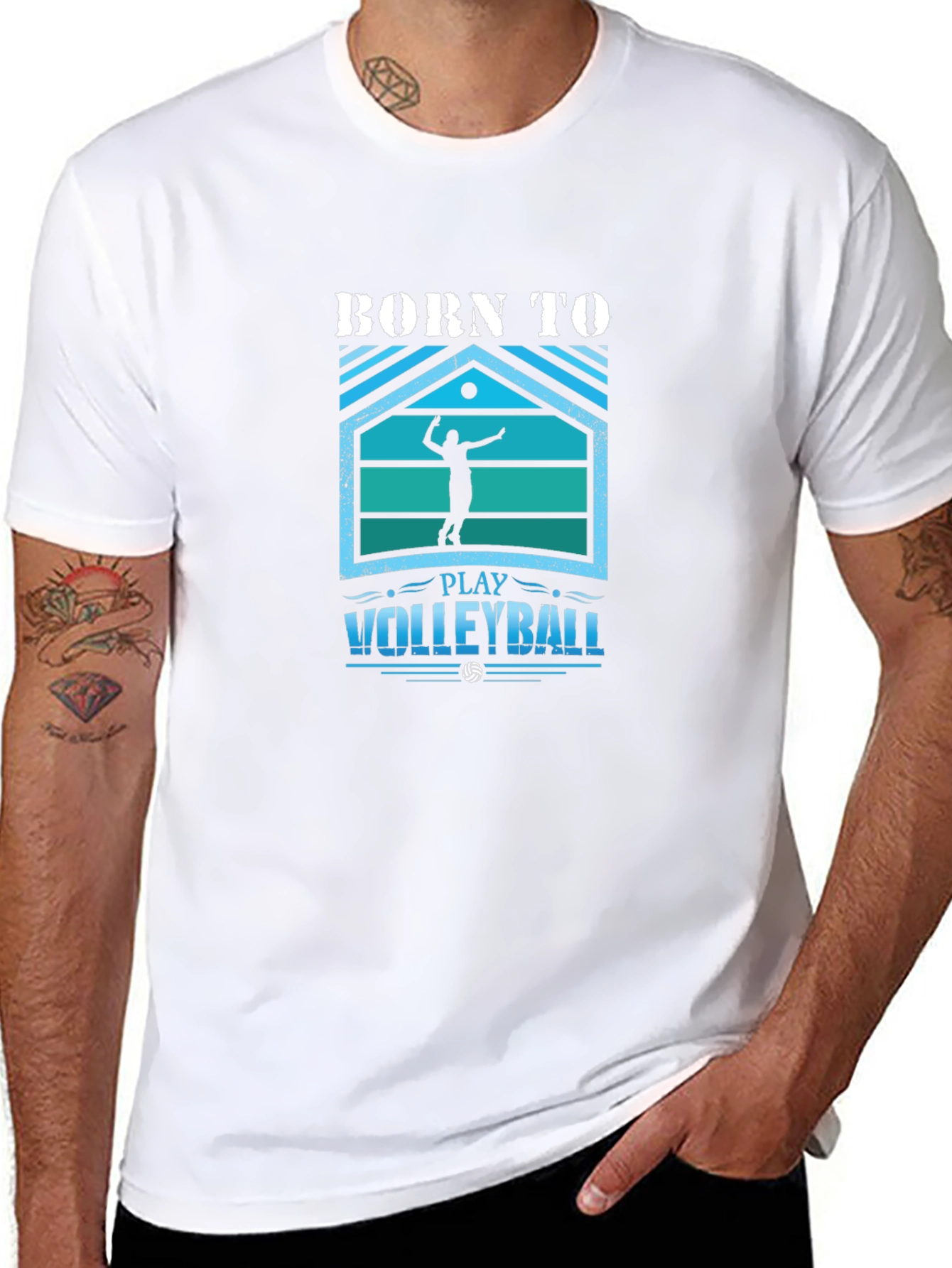 Born to Play Volleyball Graphic T-Shirt