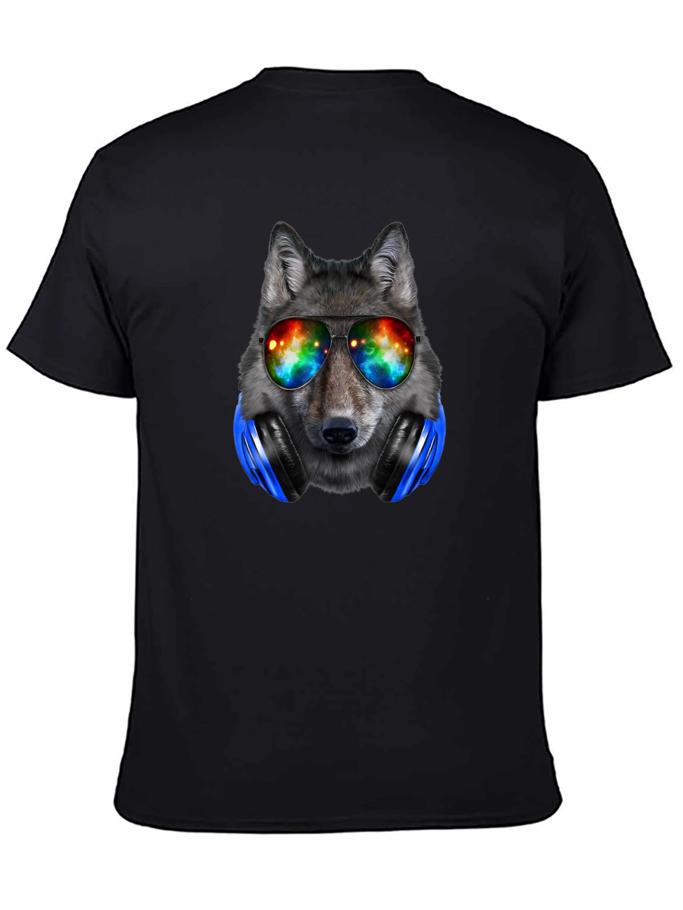 Cool Wolf Headphones T-Shirt
