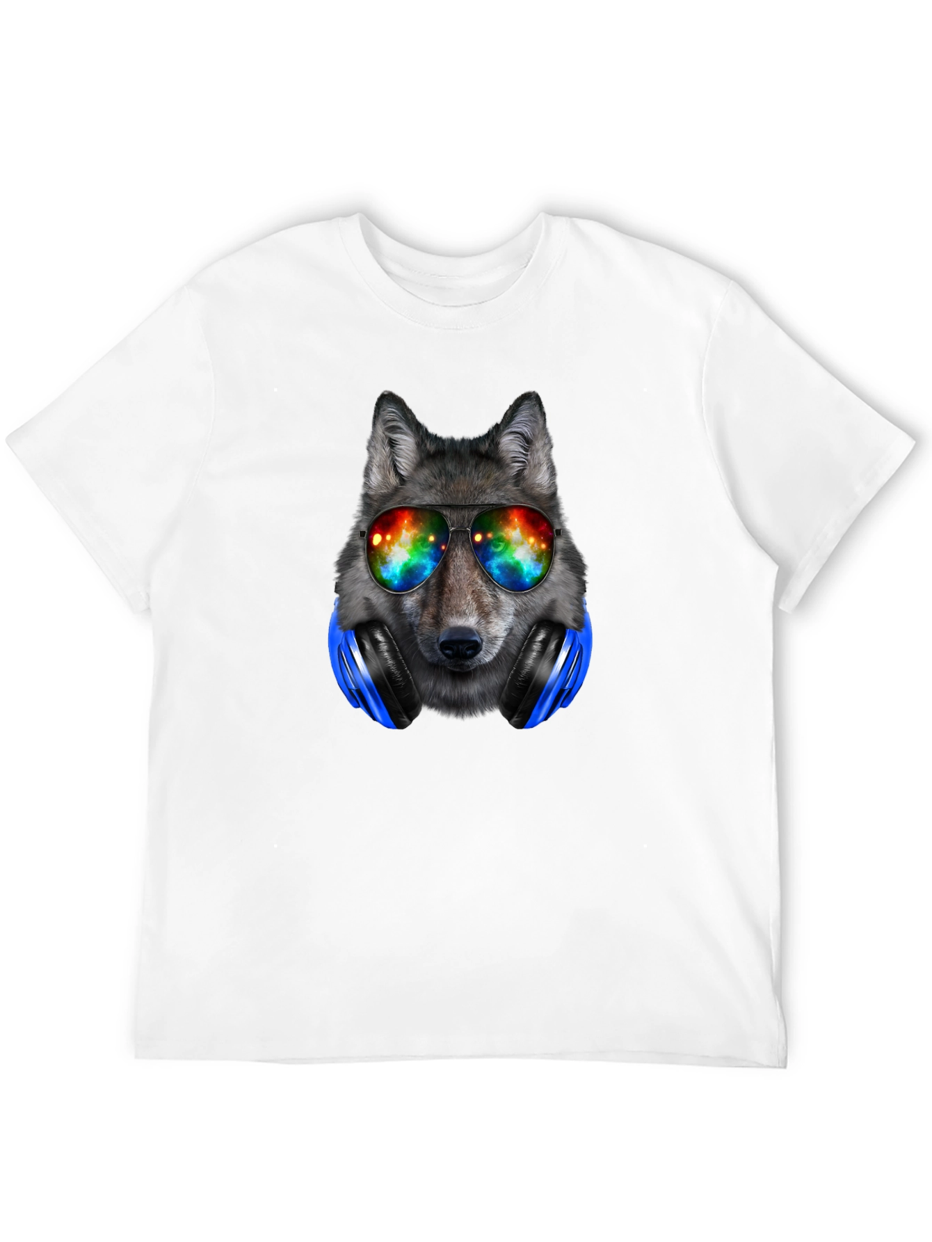 Cool Wolf Headphones T-Shirt