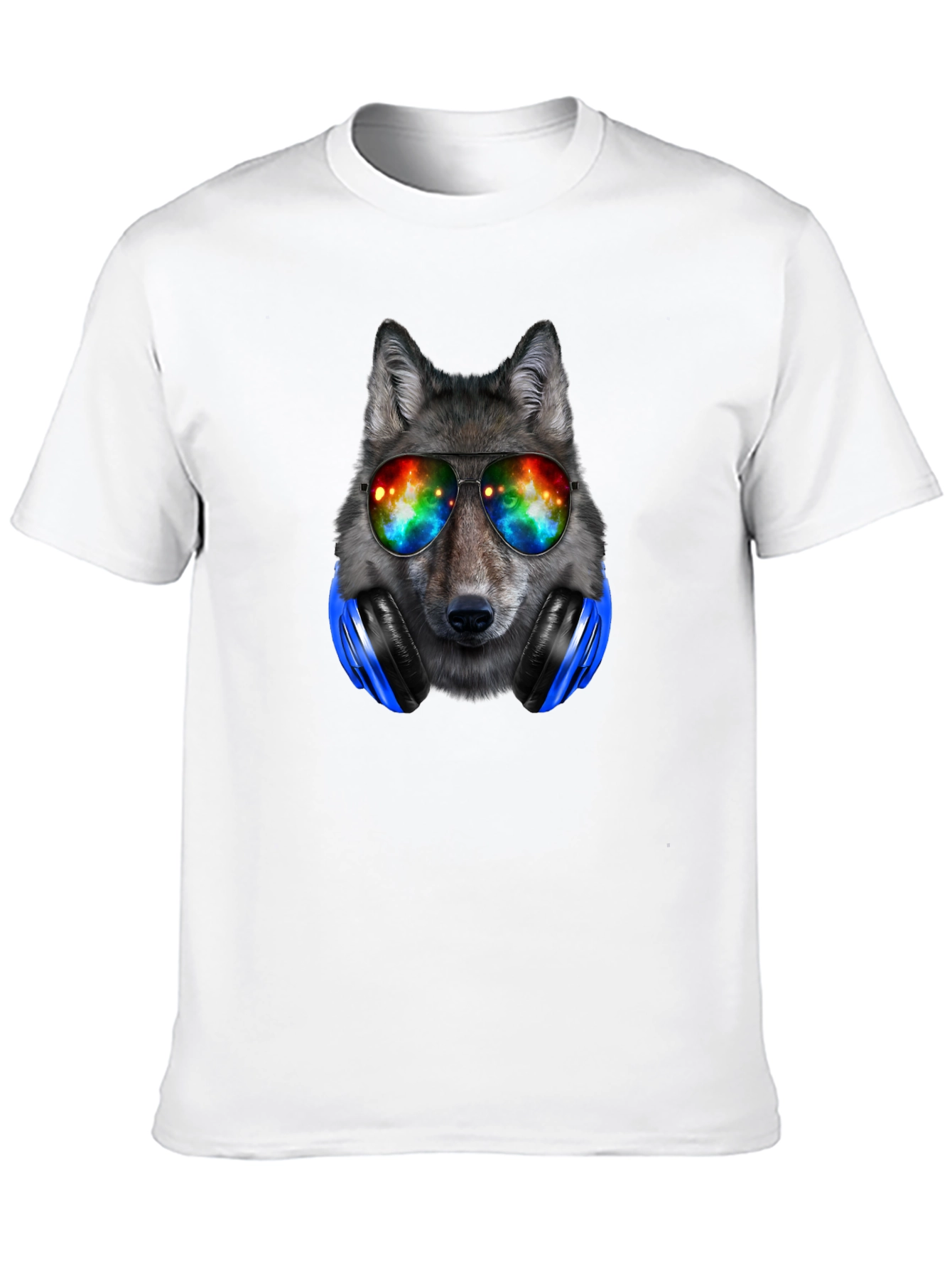 Cool Wolf Headphones T-Shirt