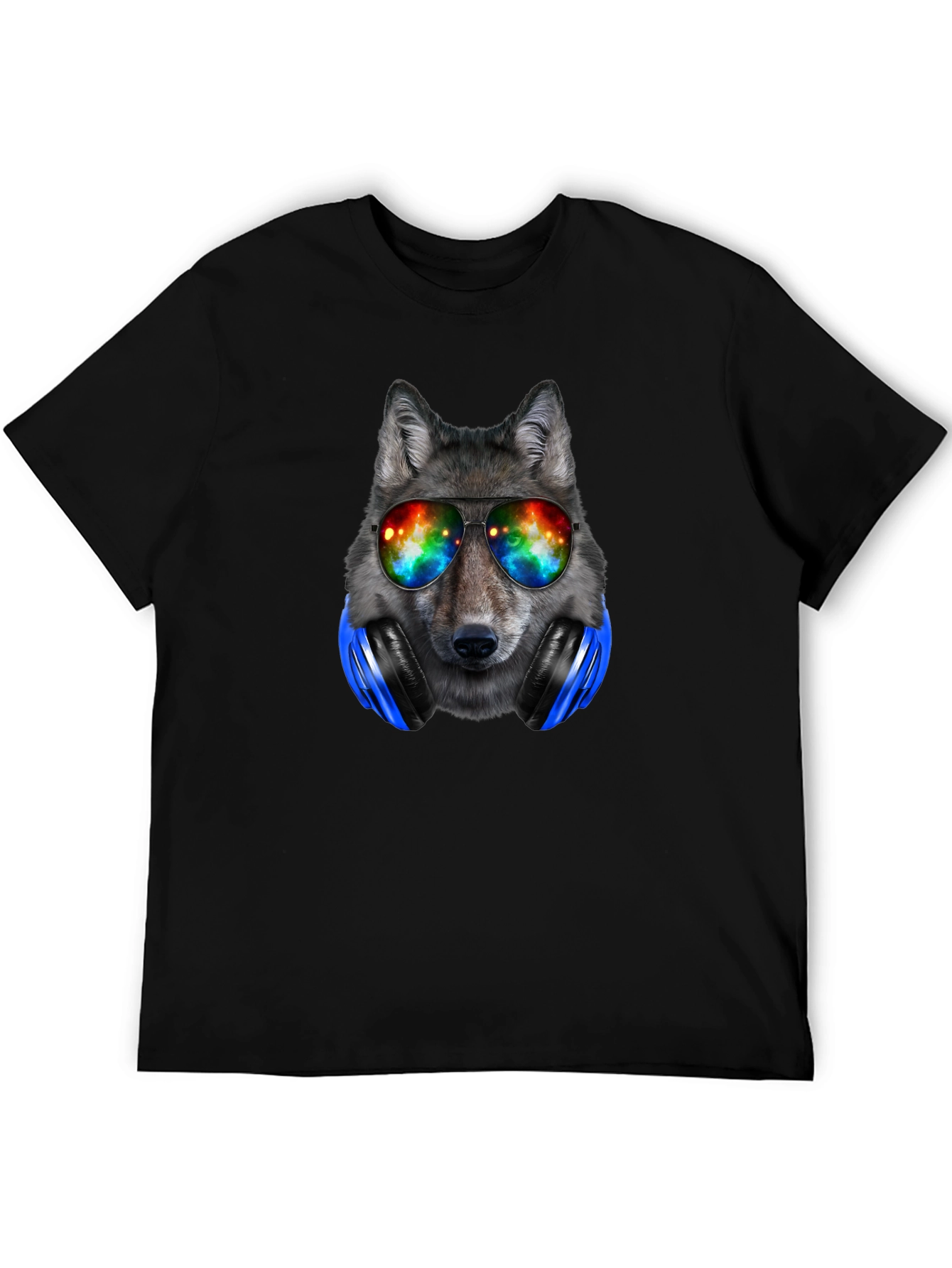 Cool Wolf Headphones T-Shirt