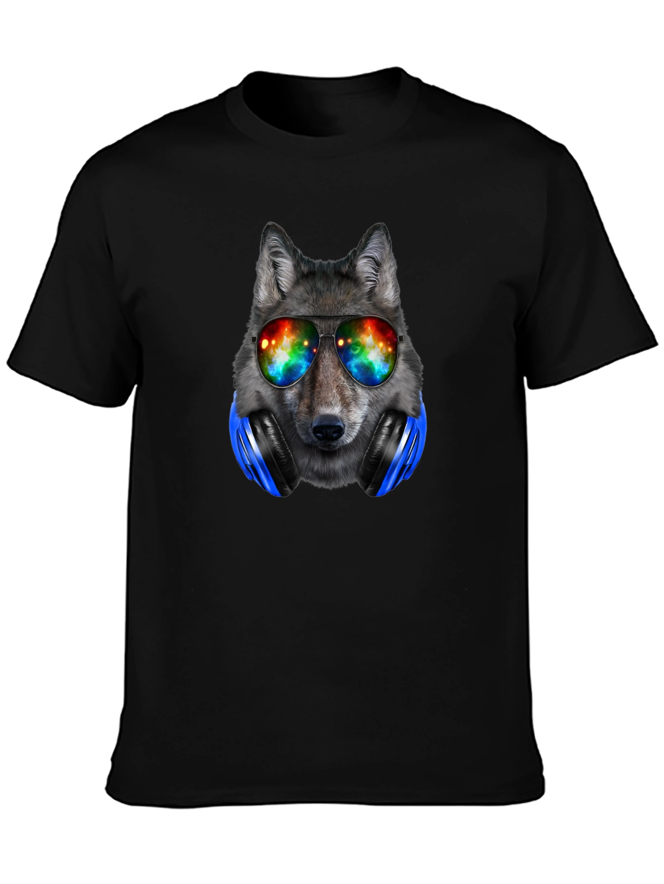 Cool Wolf Headphones T-Shirt
