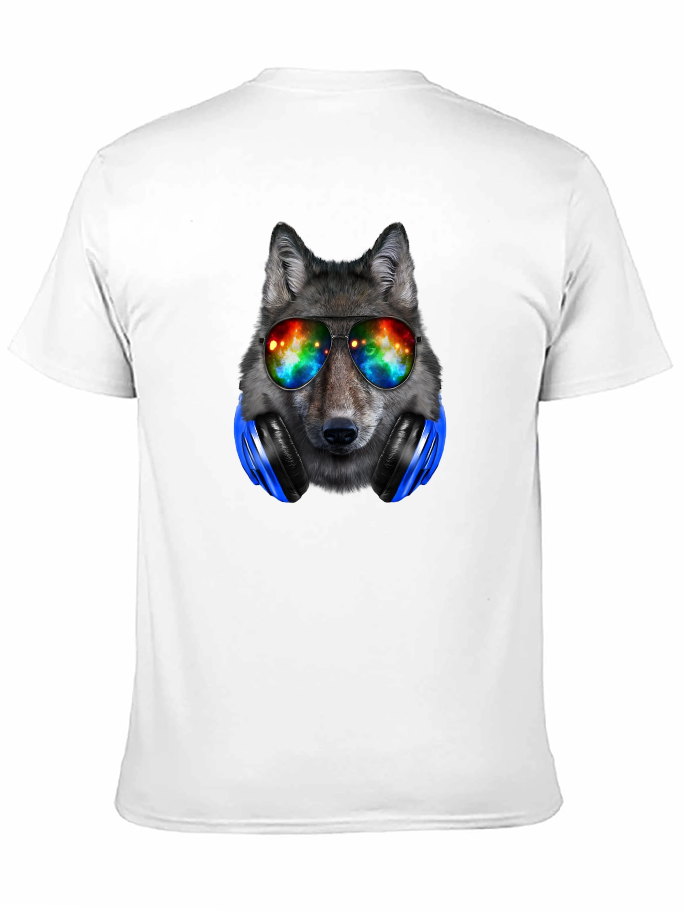 Cool Wolf Headphones T-Shirt