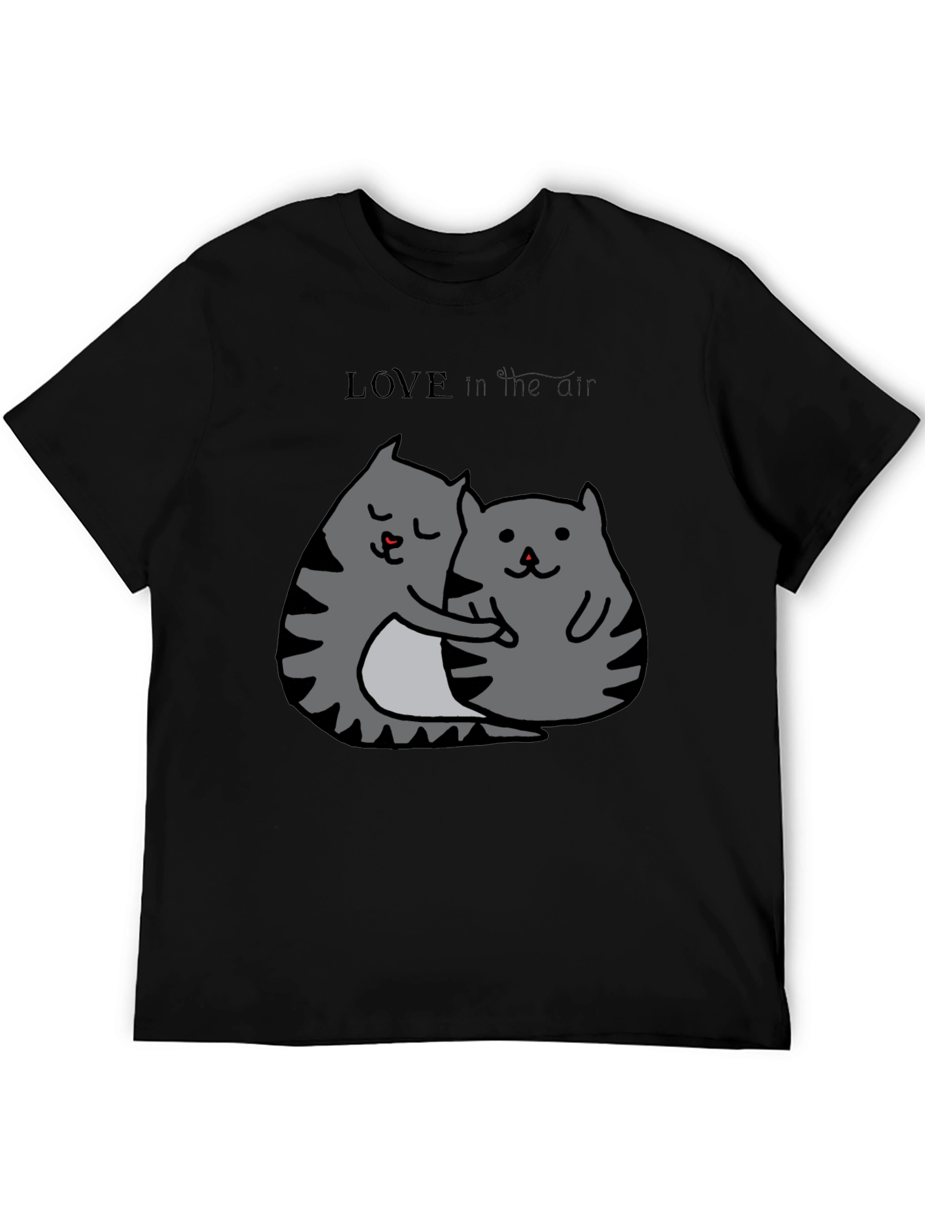 Cat Love T-Shirt:  Cute Cat Couple Tee