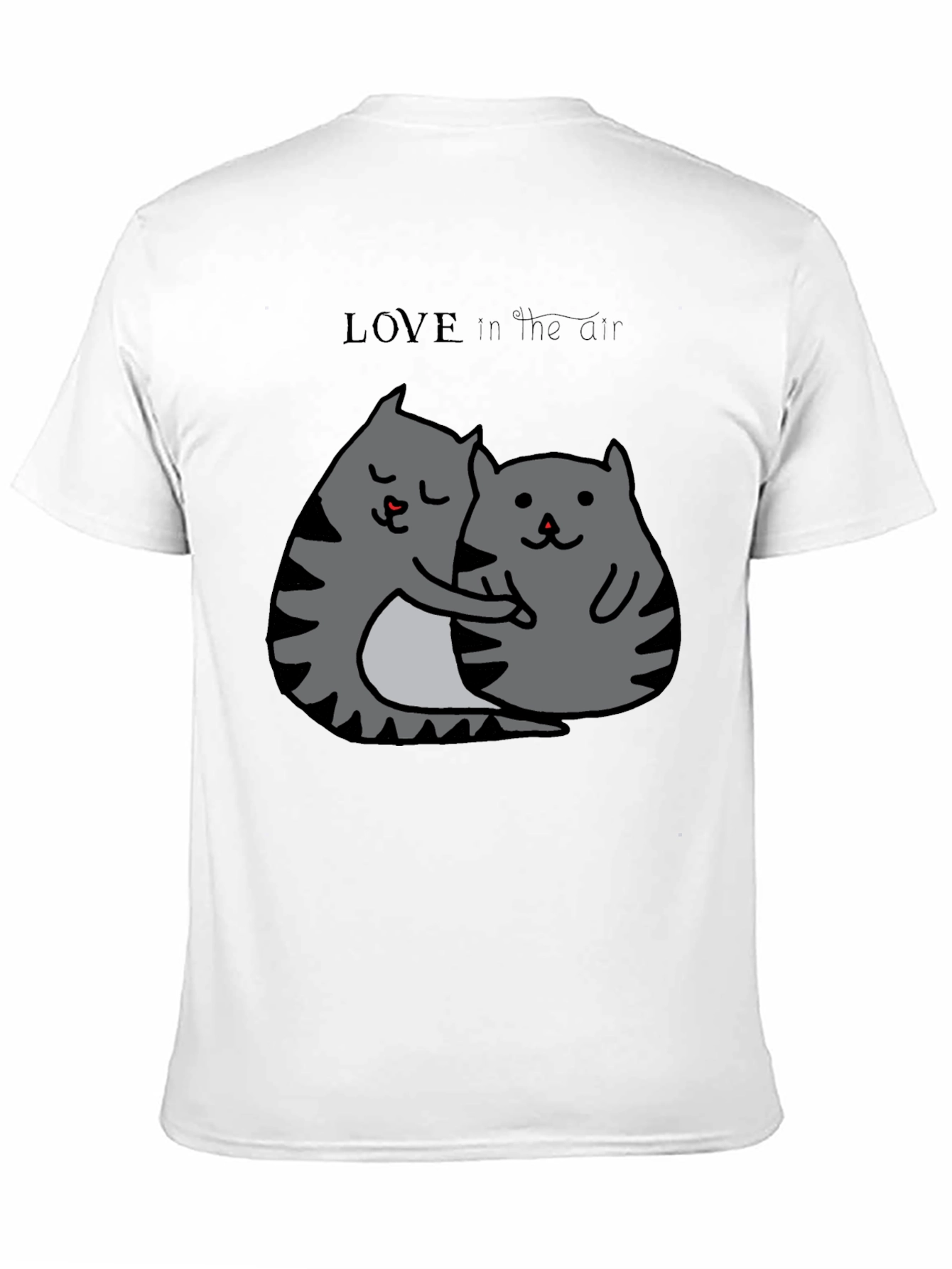 Cat Love T-Shirt:  Cute Cat Couple Tee
