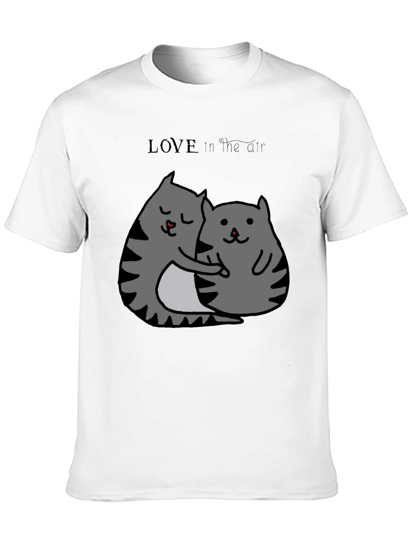 Cat Love T-Shirt:  Cute Cat Couple Tee