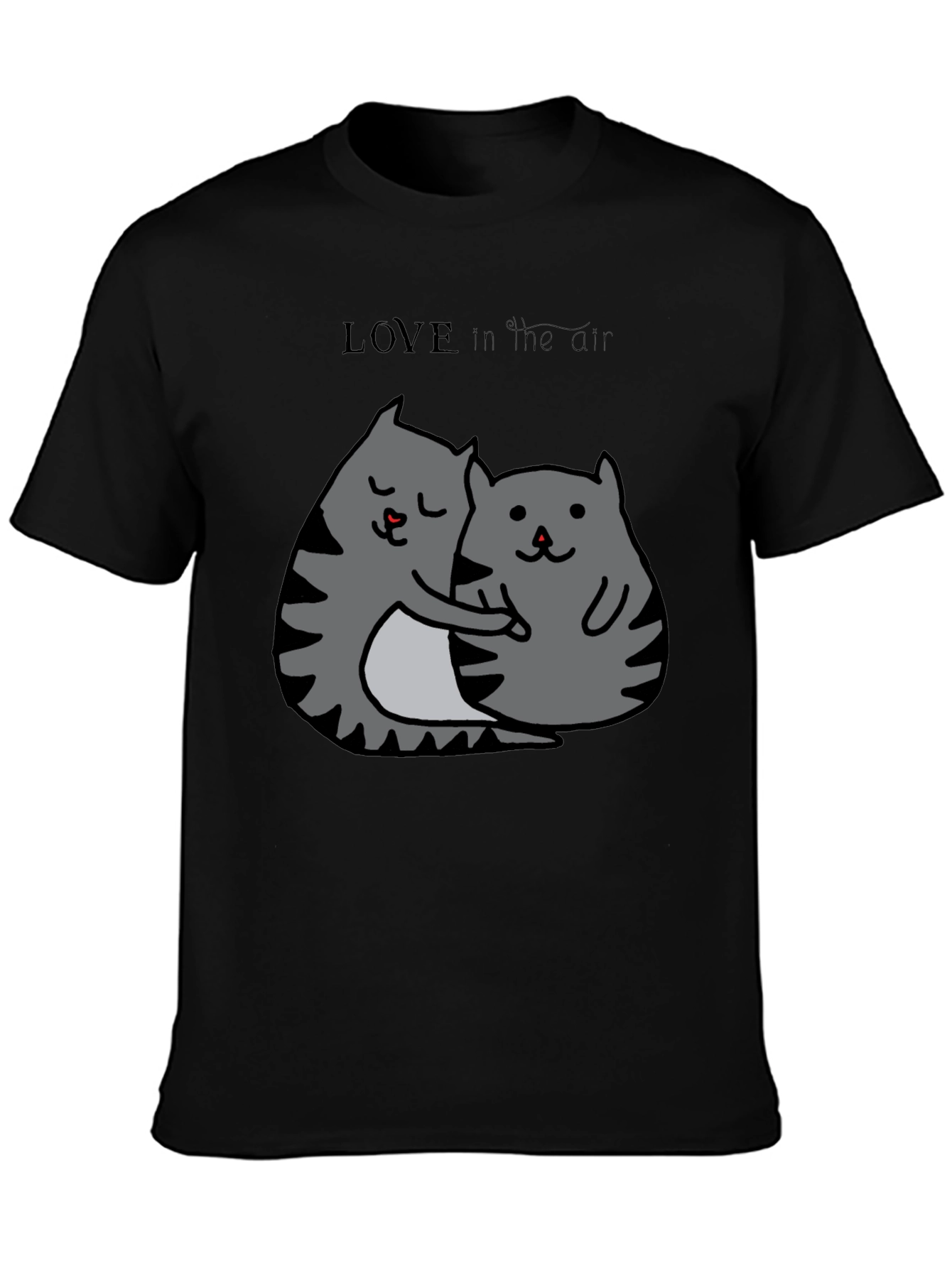 Cat Love T-Shirt:  Cute Cat Couple Tee