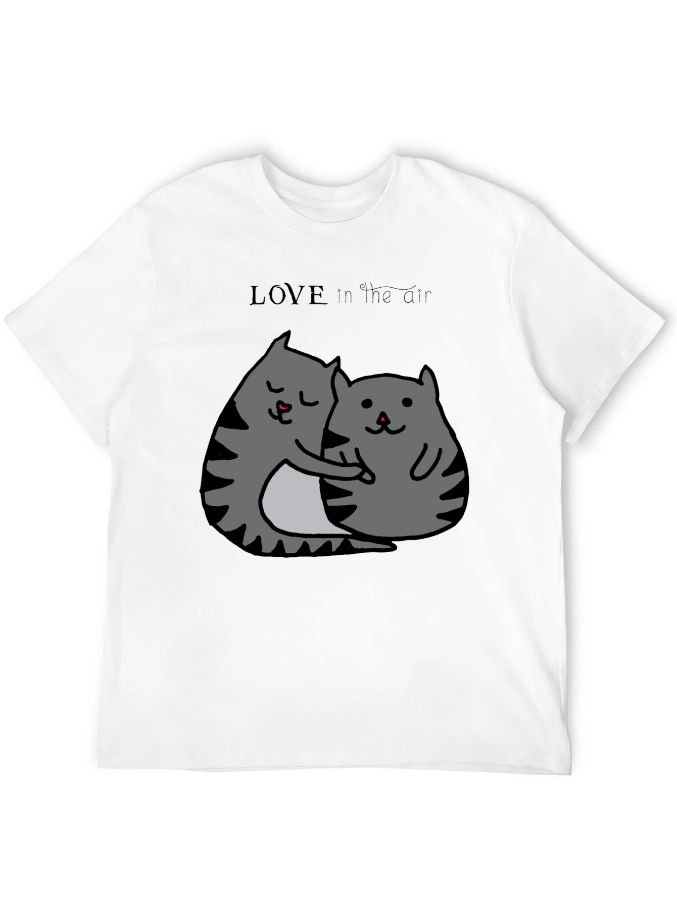 Cat Love T-Shirt:  Cute Cat Couple Tee