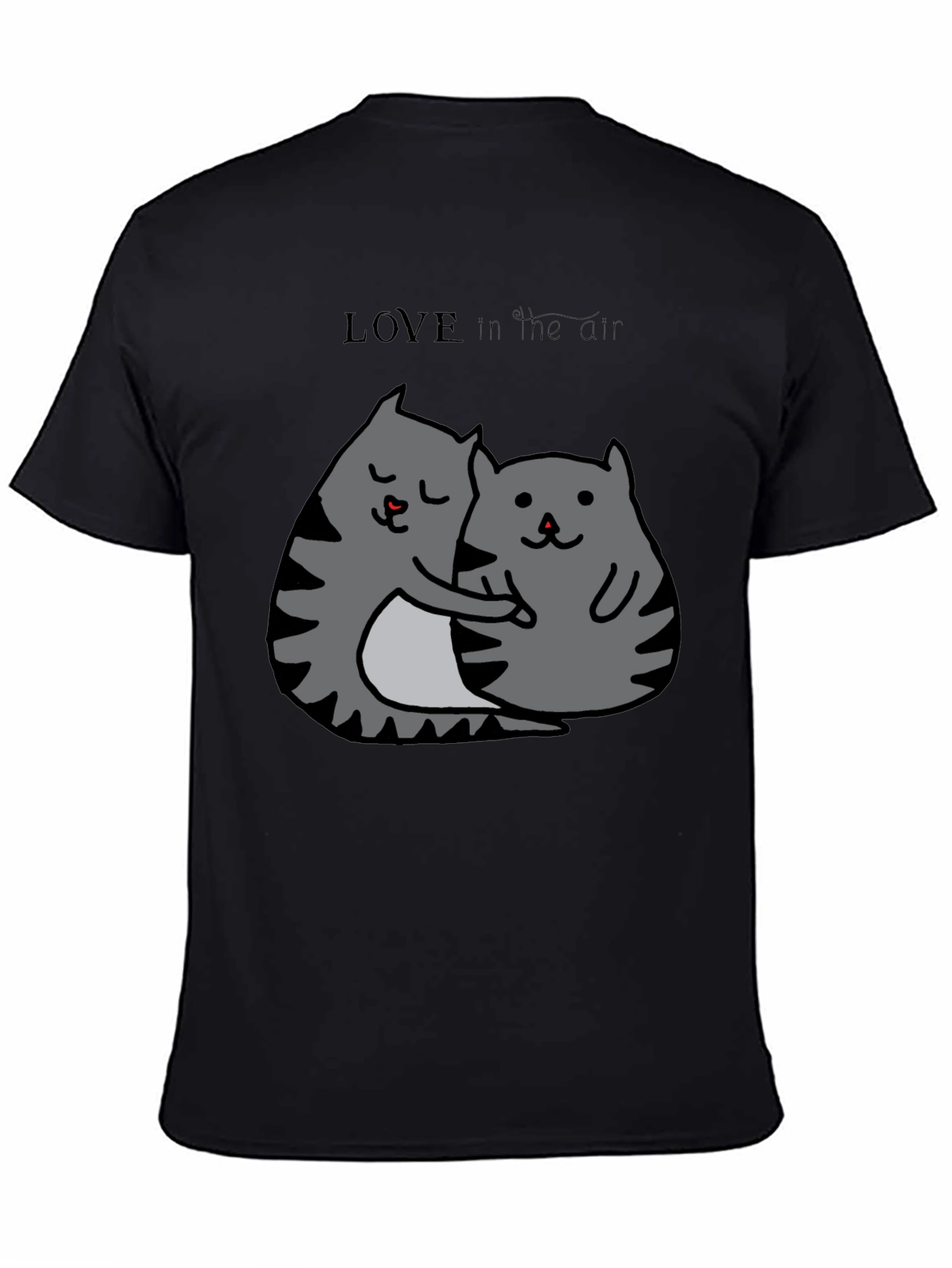 Cat Love T-Shirt:  Cute Cat Couple Tee