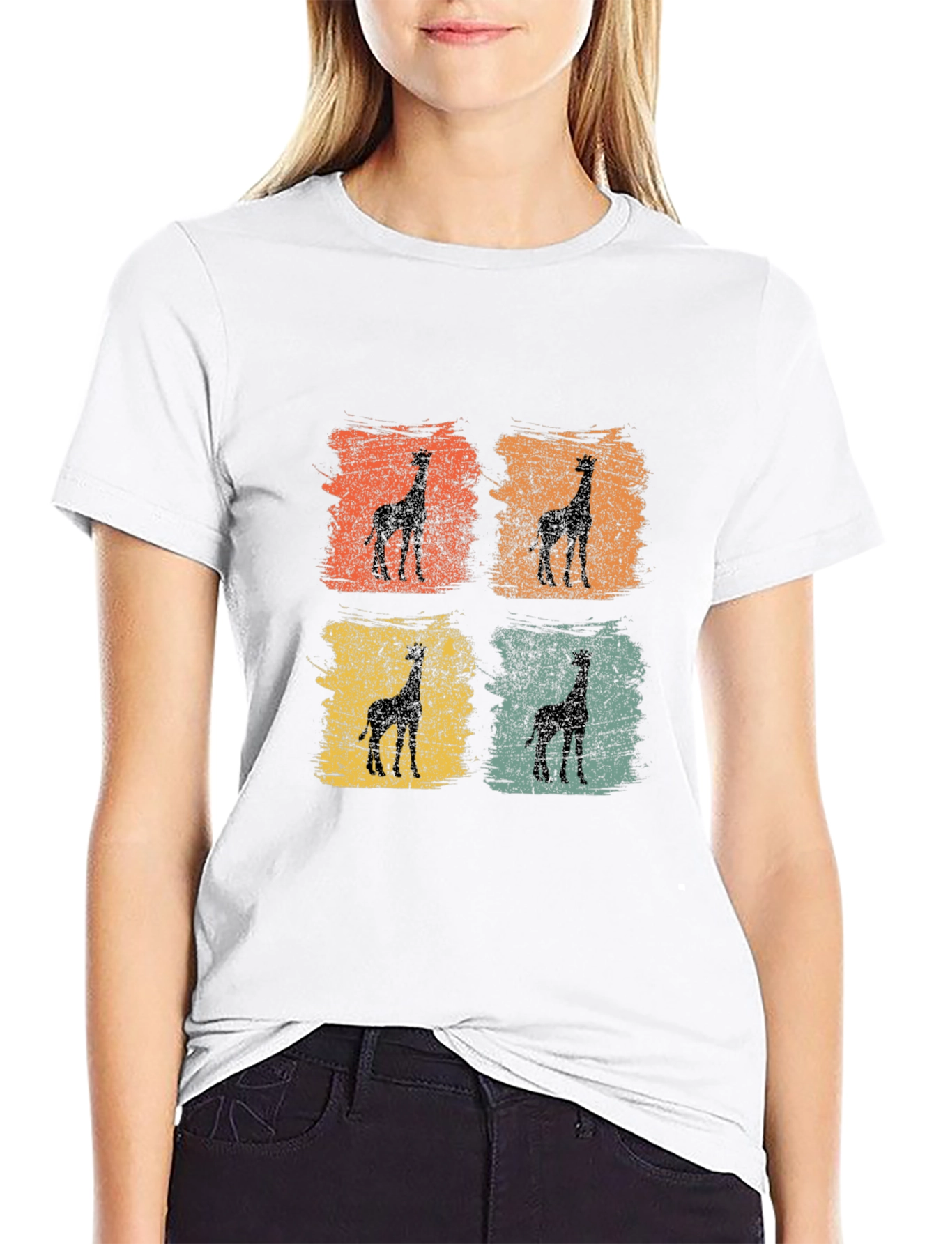 Retro Giraffe Silhouette T-Shirt