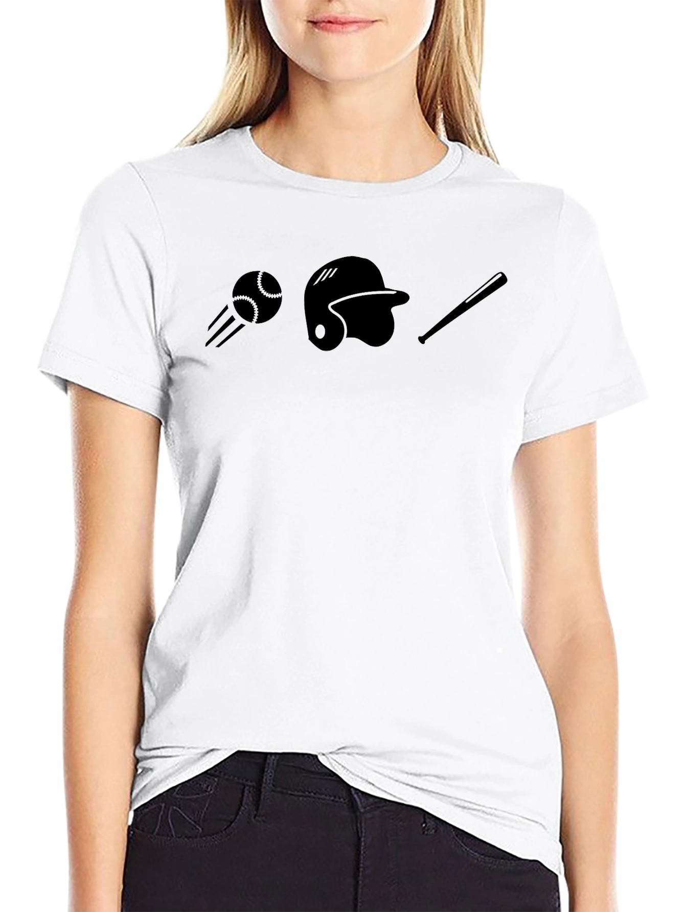 Baseball Tee - Ball Helmet & Bat