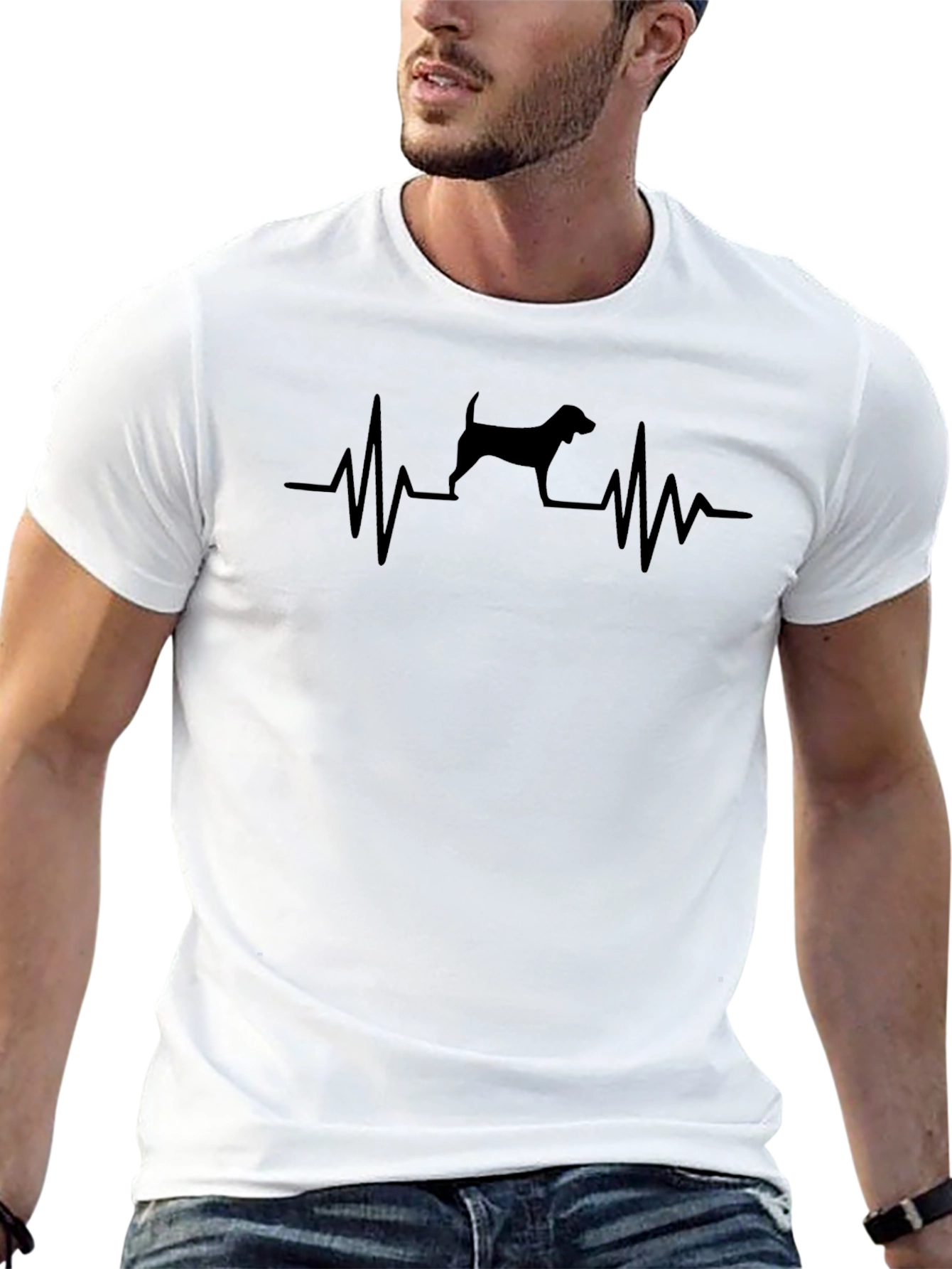 Dog Heartbeat Graphic T-Shirt