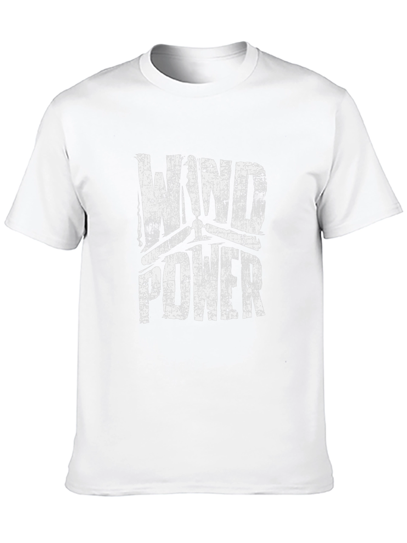 Wind Power Graphic T-Shirt - Black Cotton Blend Tee