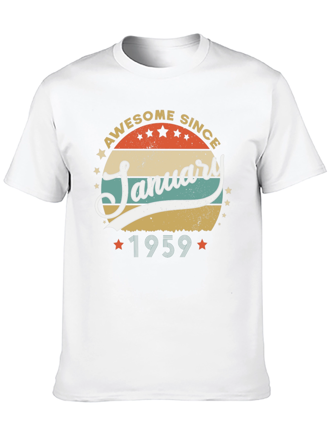 Awesome Since January 1959 Black T-Shirt