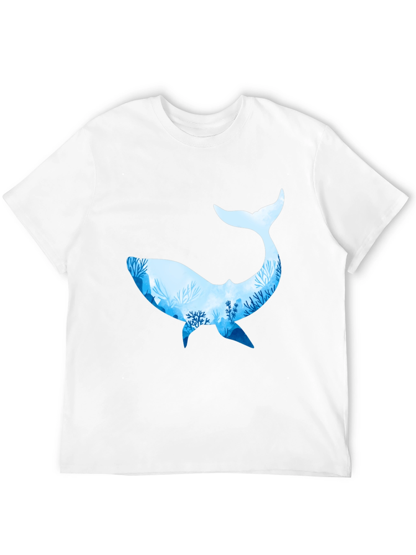 Whale Silhouette Black T-Shirt