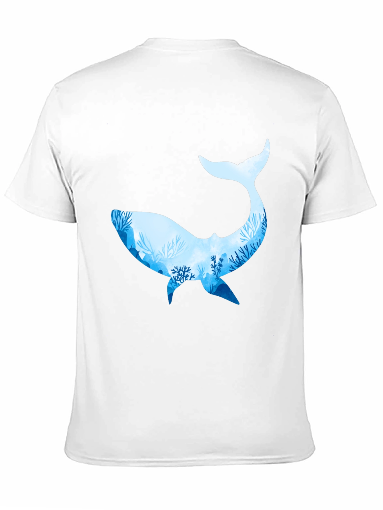 Whale Silhouette Black T-Shirt