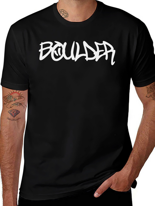 Boulder Graphic Tee - Black Casual T-Shirt