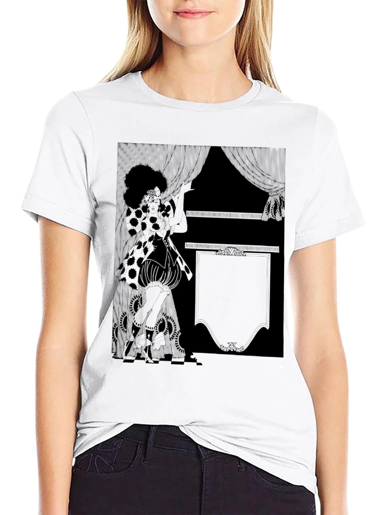 Retro Graphic Print Black T-Shirt