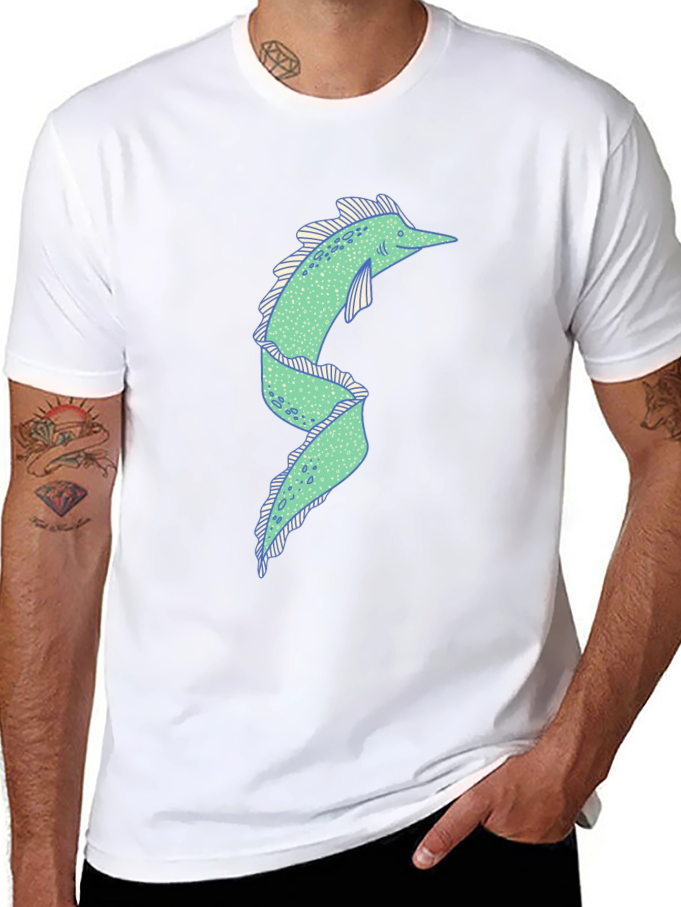 Eel Graphic Tee - Quirky Black T-Shirt
