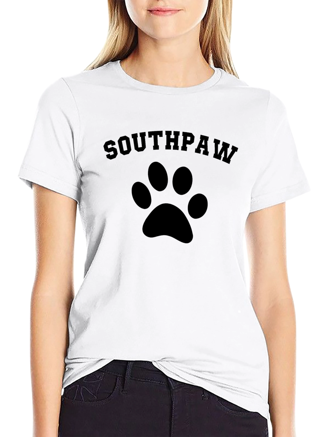 Southpaw Paw Print T-Shirt - Casual Style