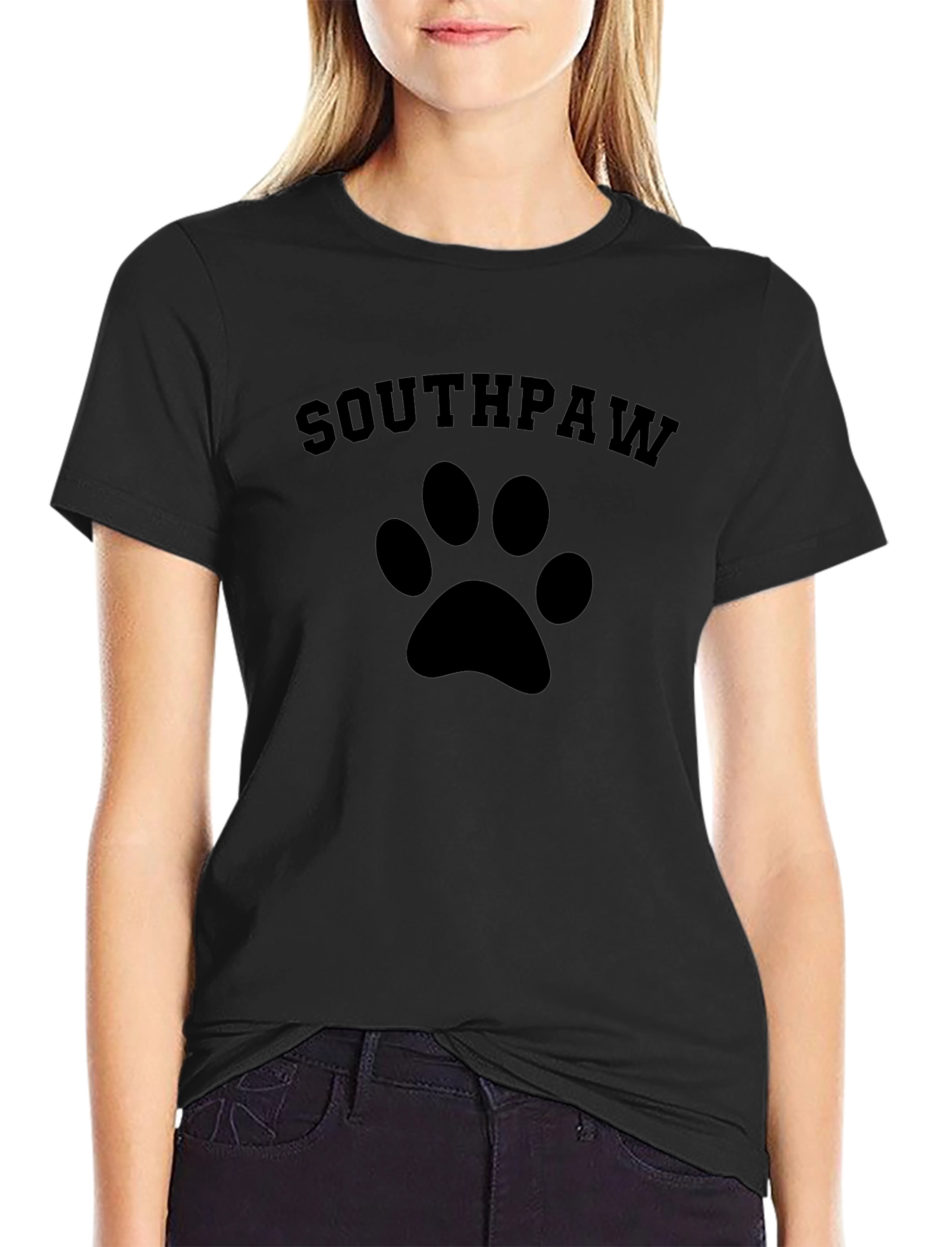 Southpaw Paw Print T-Shirt - Casual Style
