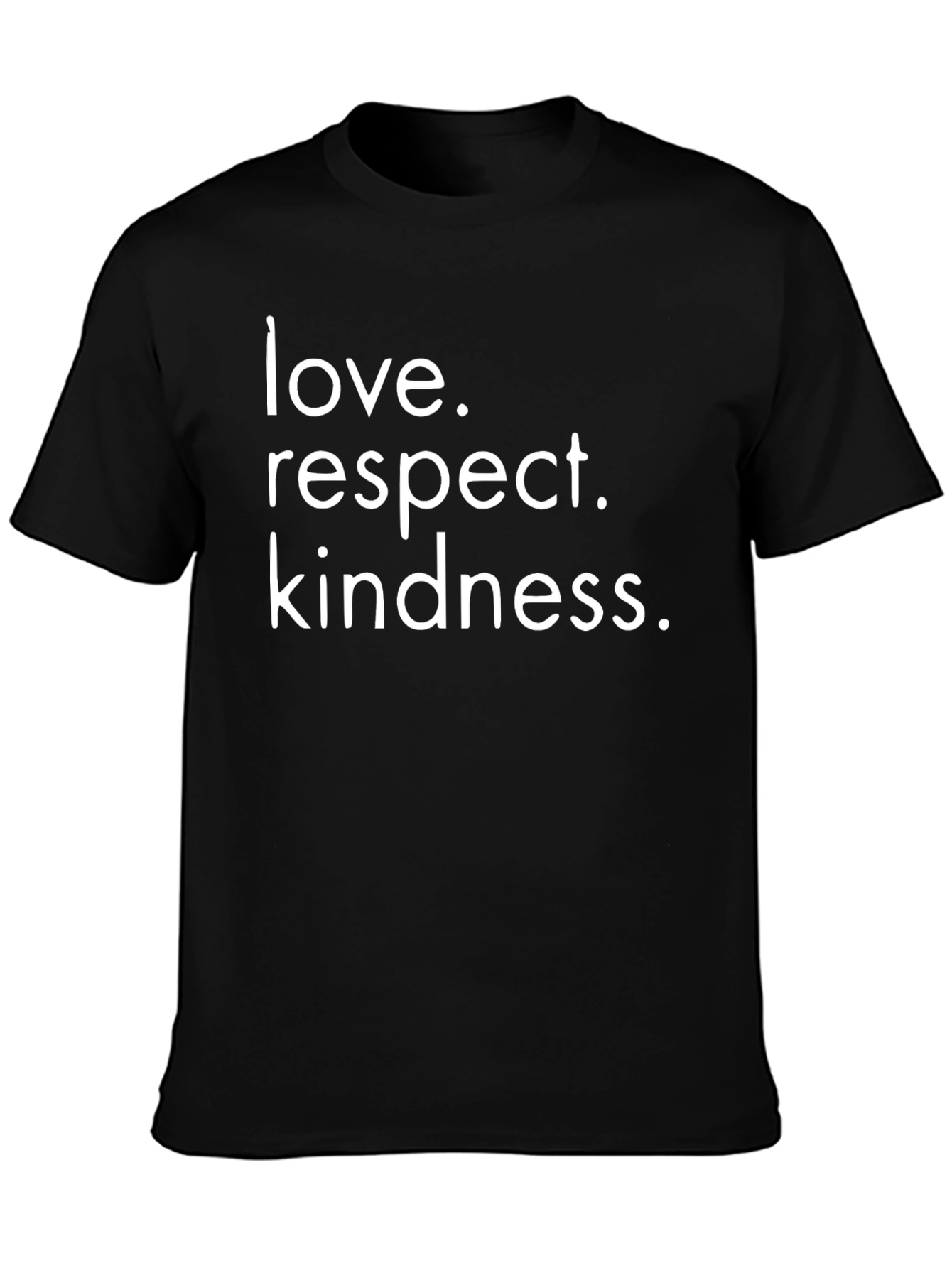 Love Respect Kindness Black Graphic Tee