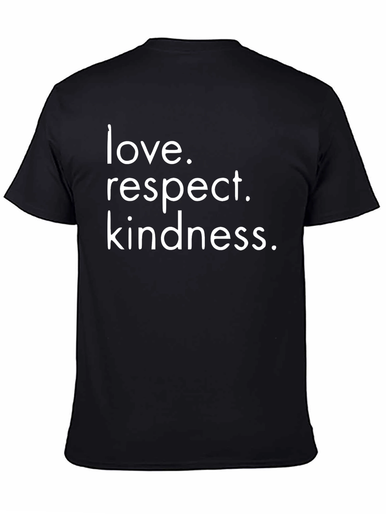 Love Respect Kindness Black Graphic Tee