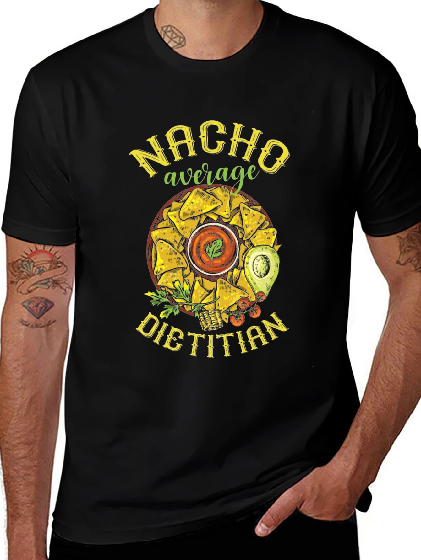 Nacho Average Dietitian T-Shirt - Funny Foodie Tee