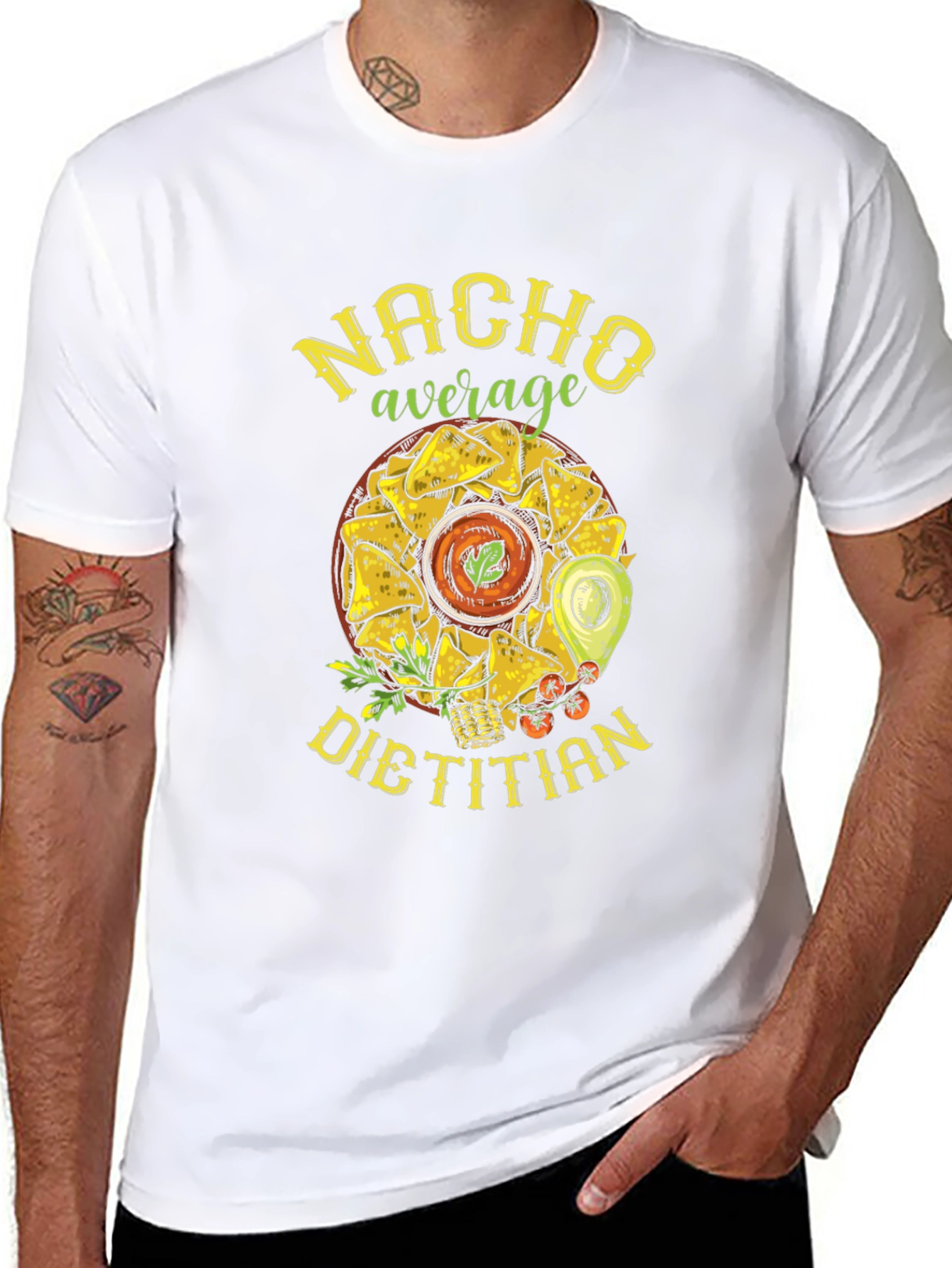 Nacho Average Dietitian T-Shirt - Funny Foodie Tee