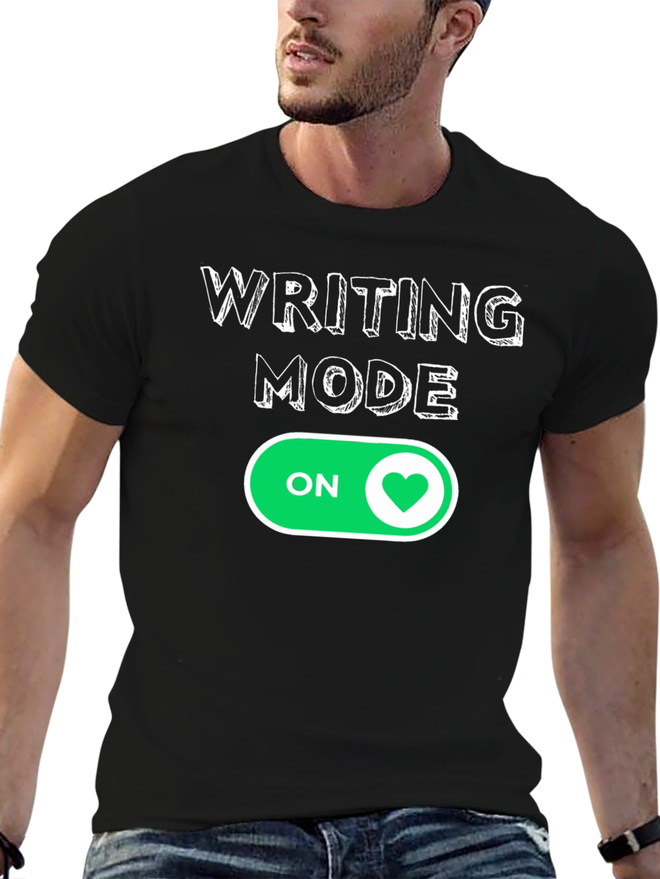 Writing Mode ON Heart T-Shirt