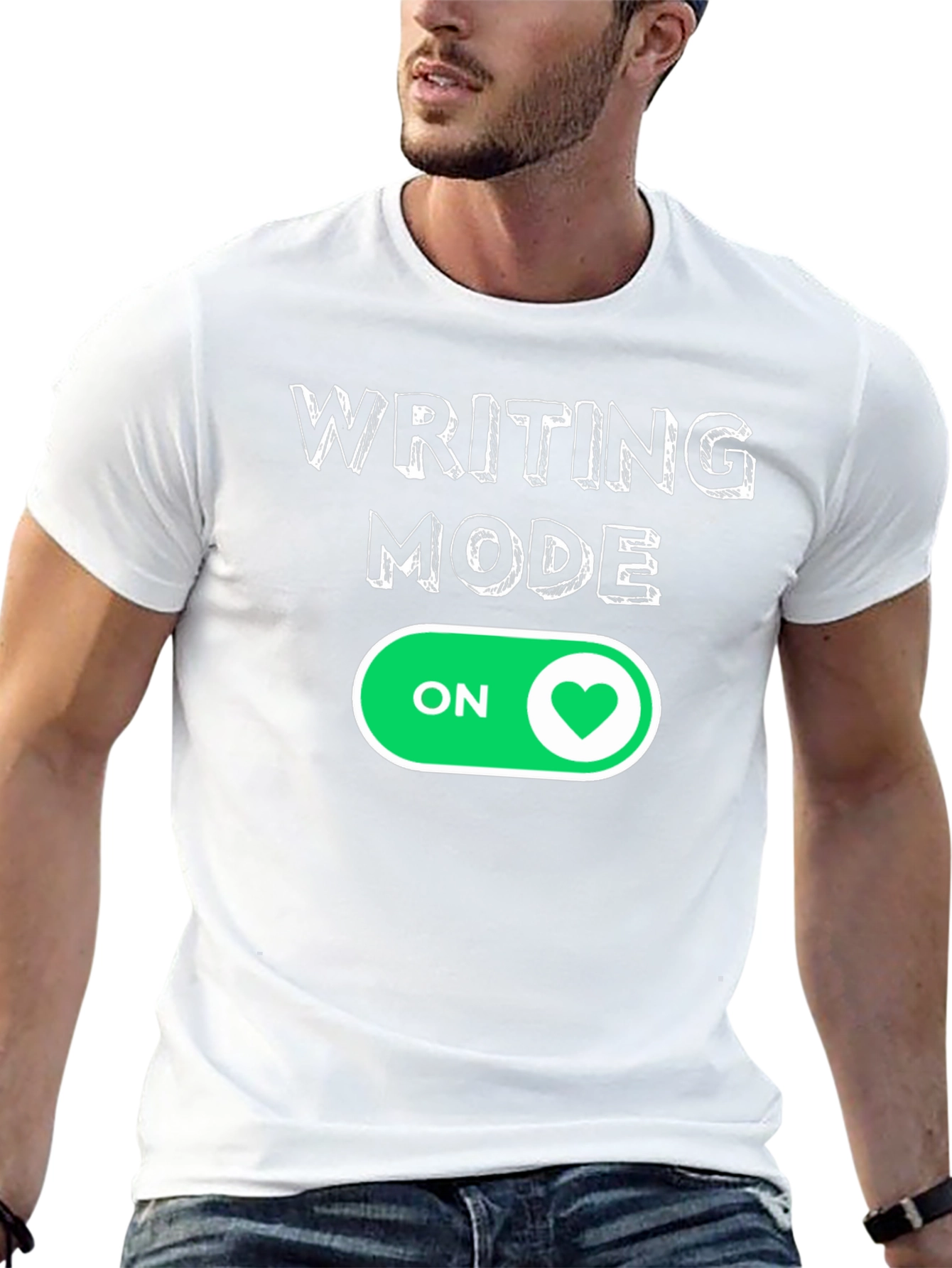Writing Mode ON Heart T-Shirt