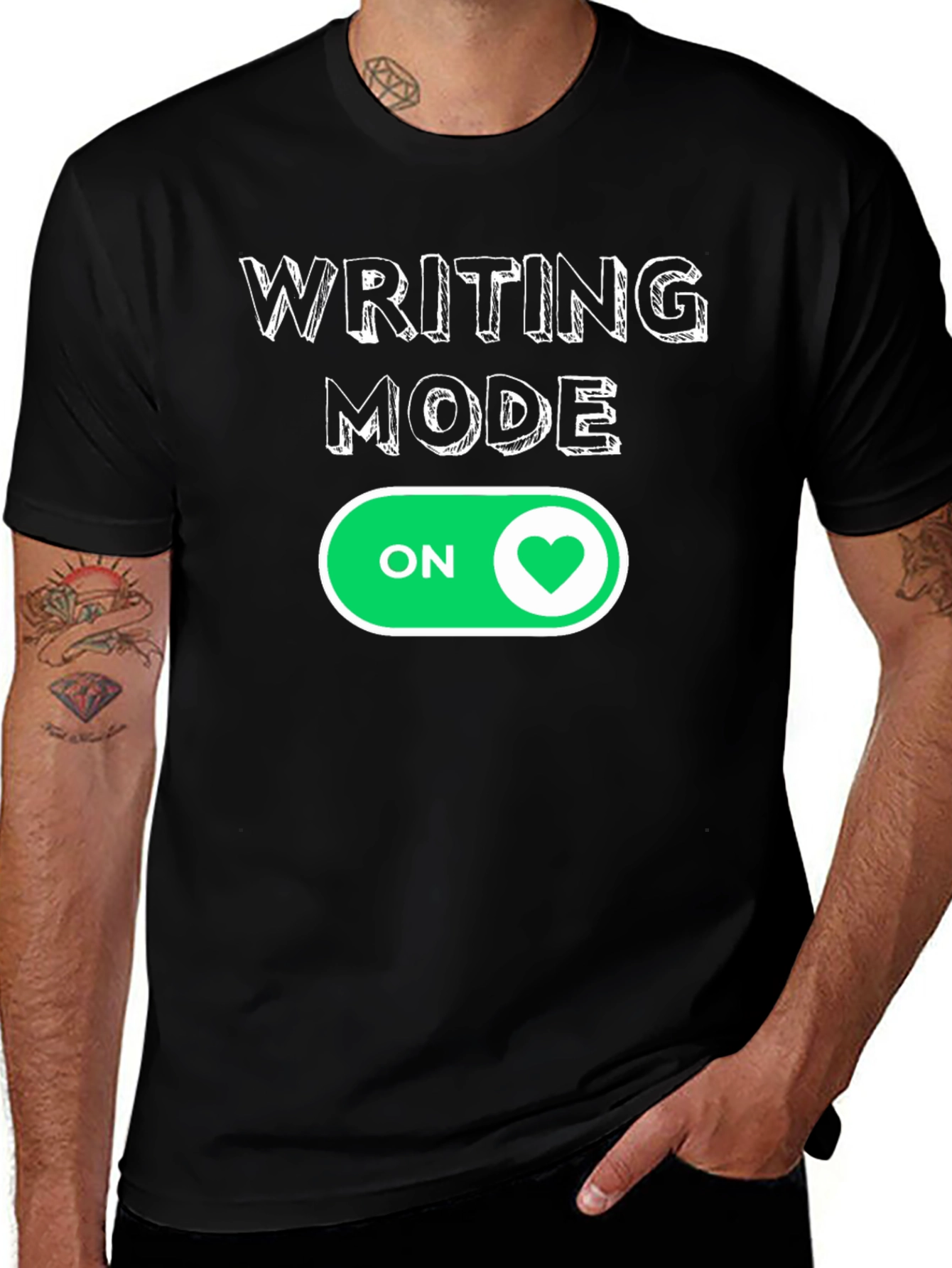 Writing Mode ON Heart T-Shirt