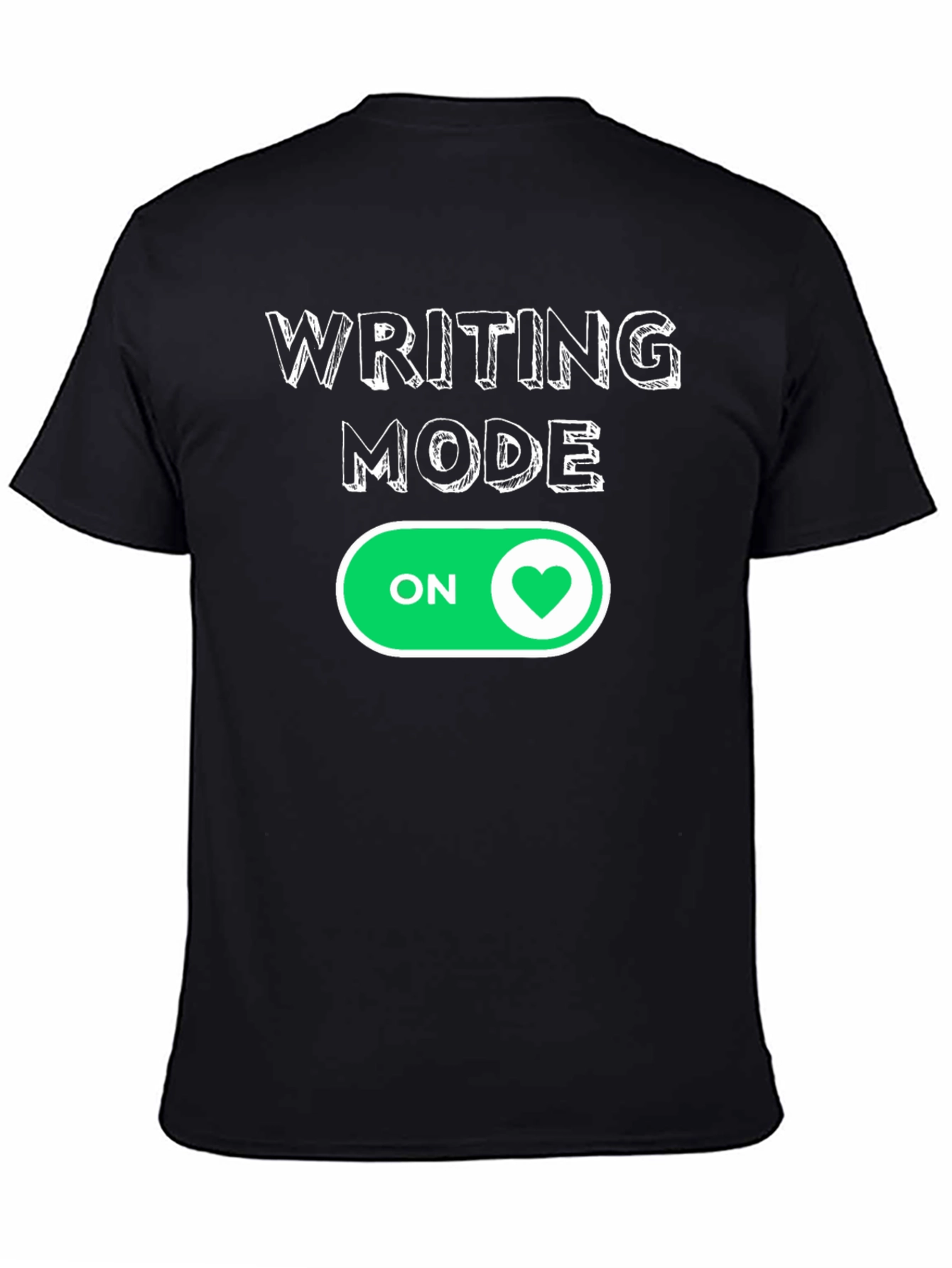 Writing Mode ON Heart T-Shirt