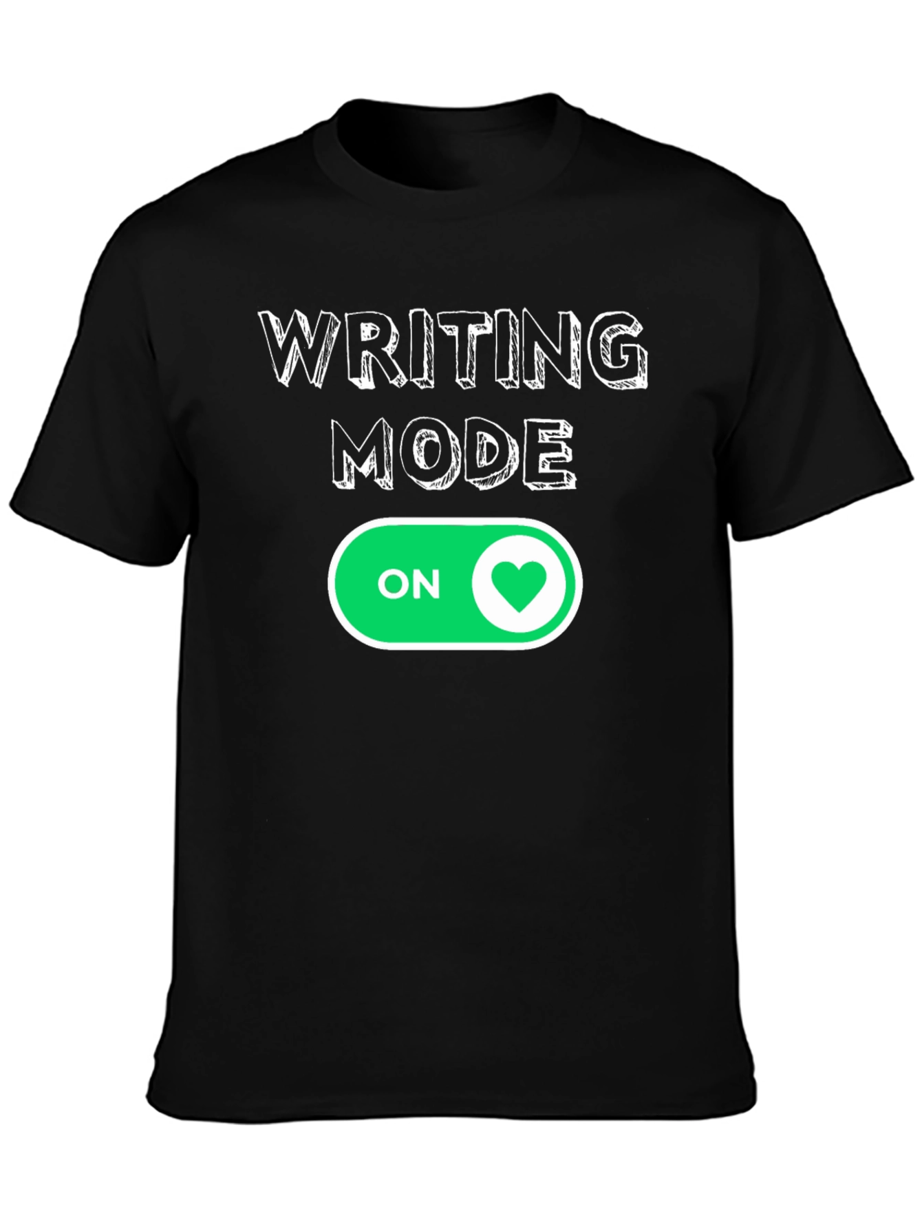 Writing Mode ON Heart T-Shirt